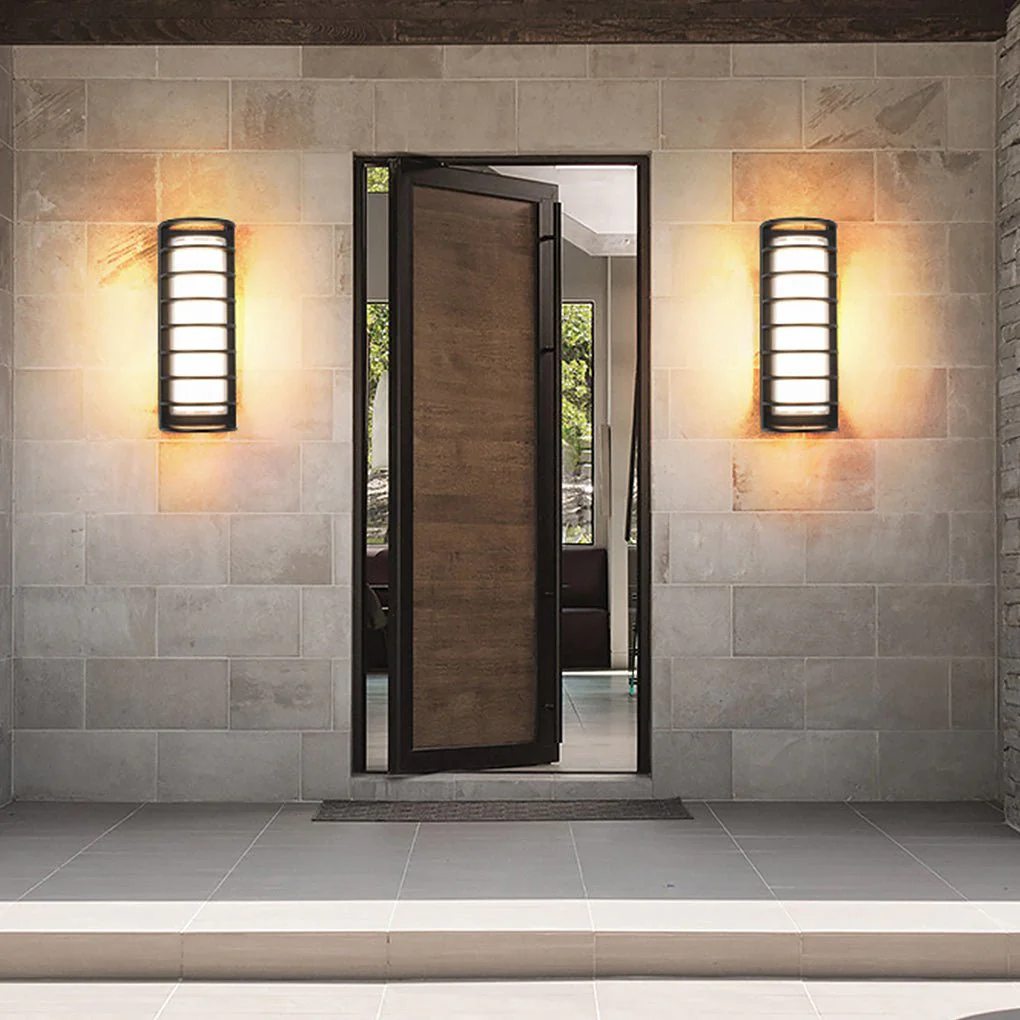 Idelle Double-layer Lampshade Gate Outdoor Wall Sconces - Image 9
