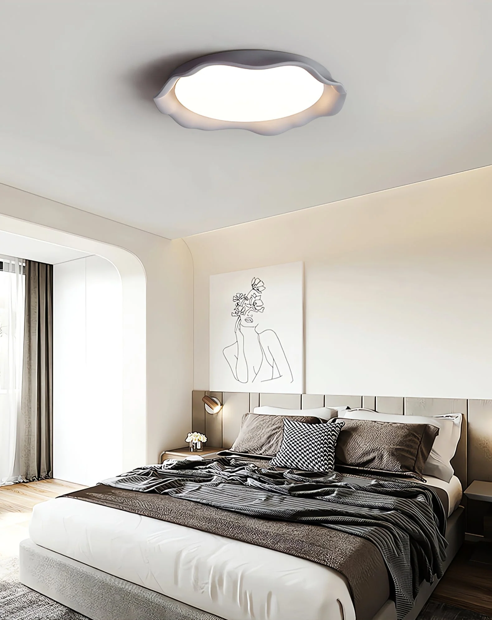 Idoraris Modern Minimalist Art Microcement Ceiling Light - Image 12