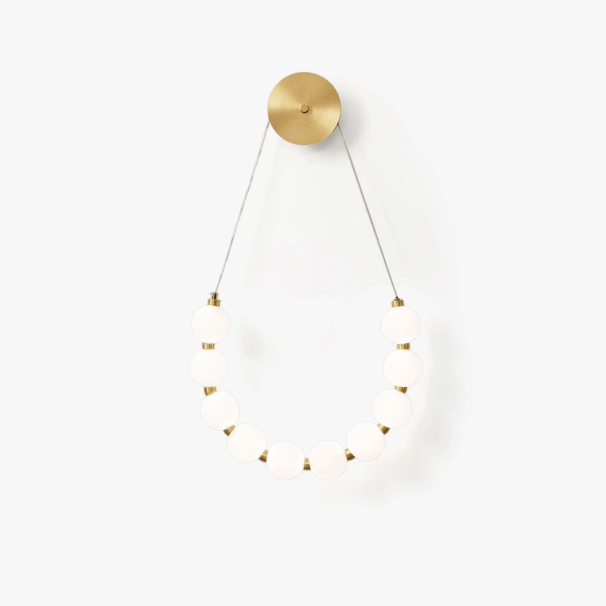 Ilirel Art Necklace Loop Brass Wall Lamp