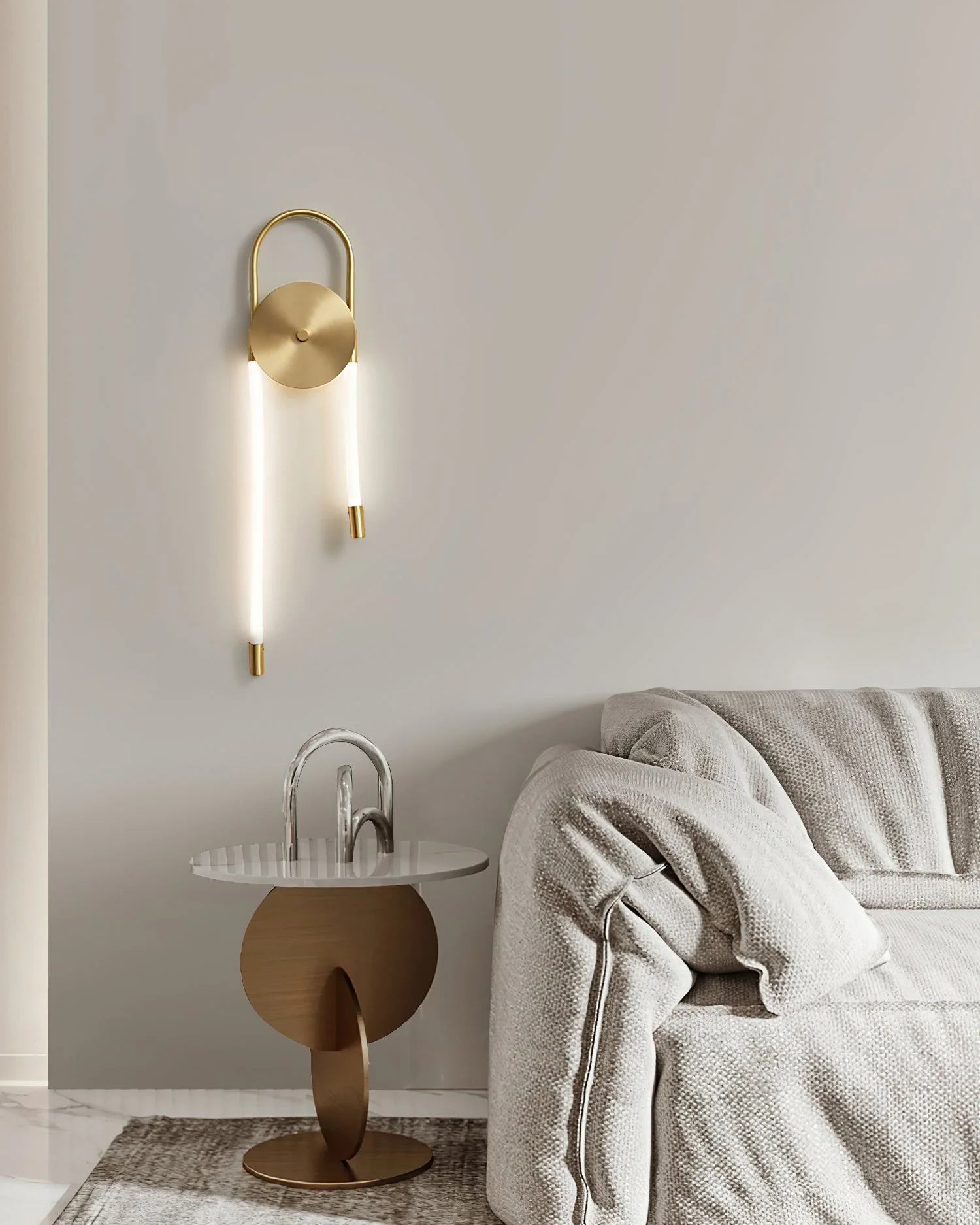Ilirel Art Necklace Loop Brass Wall Lamp - Image 14