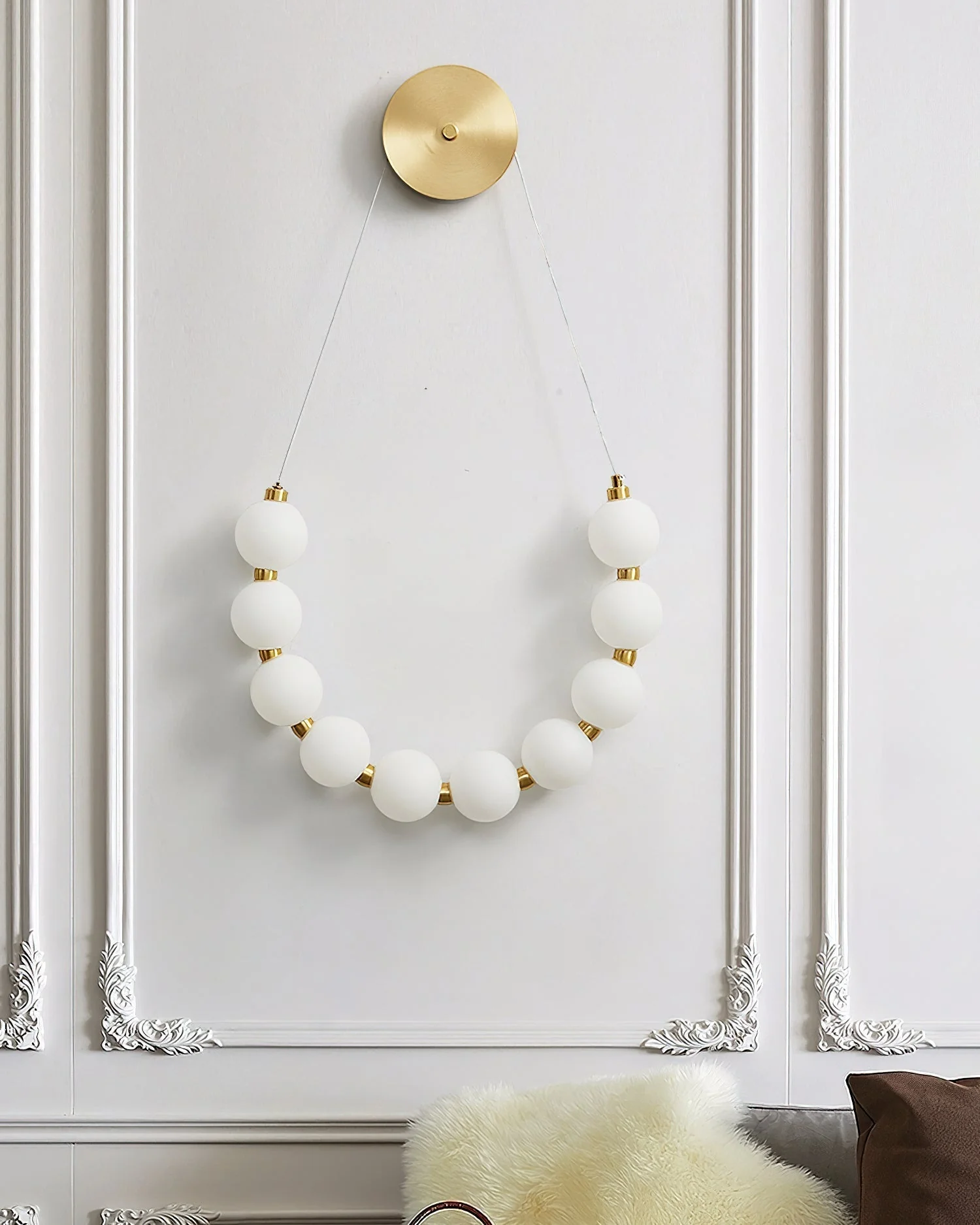 Ilirel Art Necklace Loop Brass Wall Lamp - Image 21