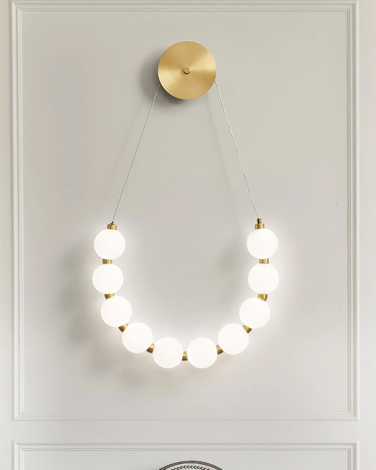 Ilirel Art Necklace Loop Brass Wall Lamp - Image 4