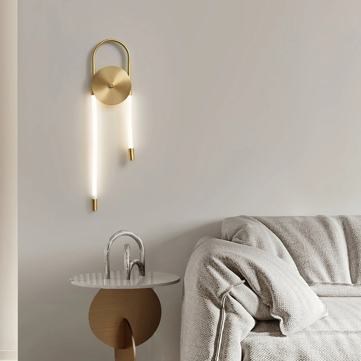 Ilirel Art Necklace Loop Brass Wall Lamp - Image 7