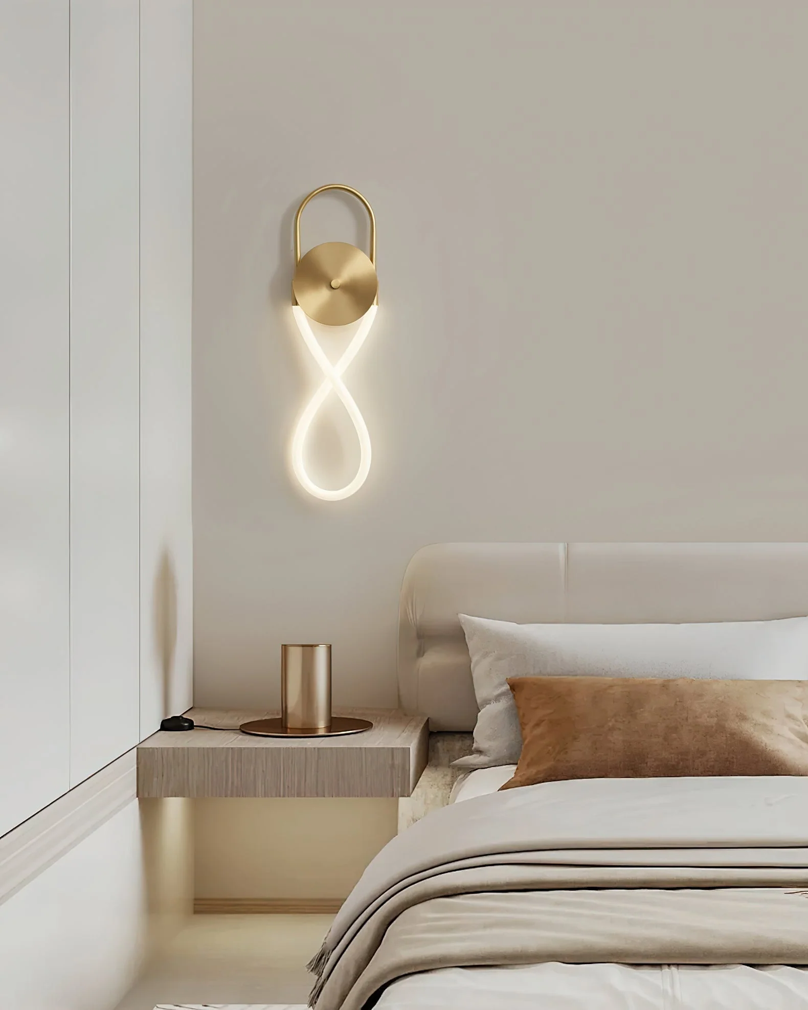 Ilirel Art Necklace Loop Brass Wall Lamp - Image 9