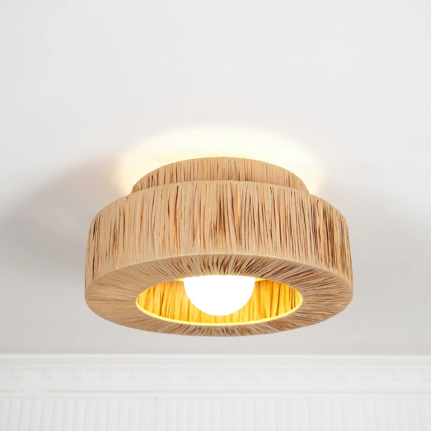 Ilthean Natural Straw Art Ceiling Lamp - Image 12