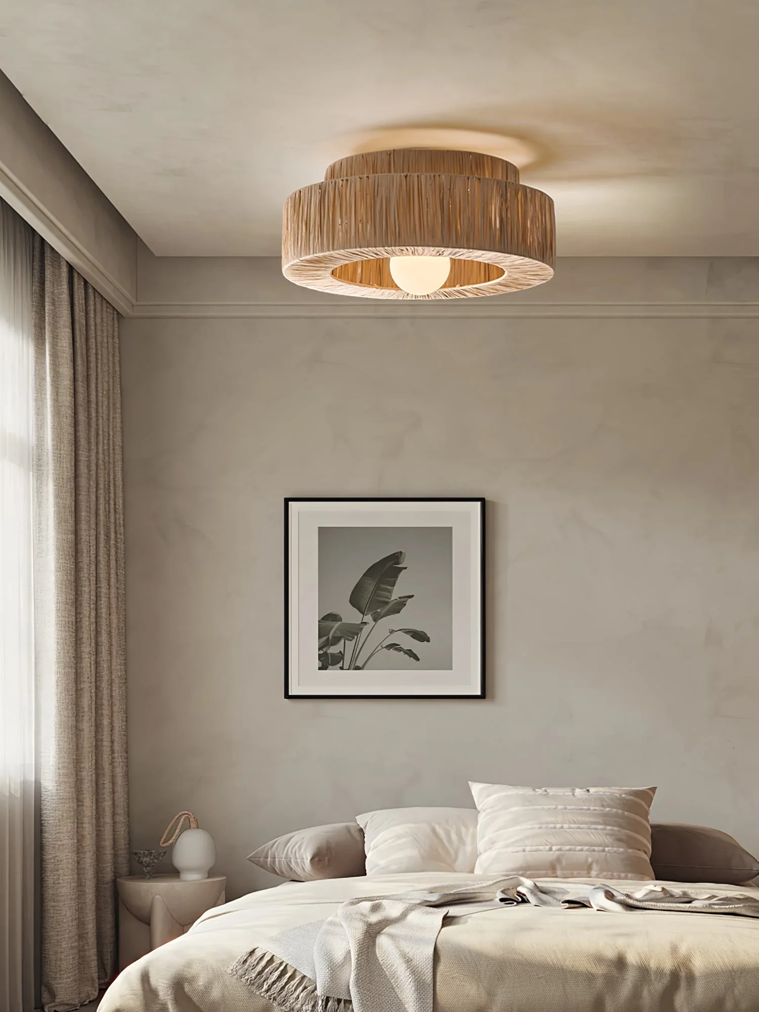 Ilthean Natural Straw Art Ceiling Lamp - Image 24