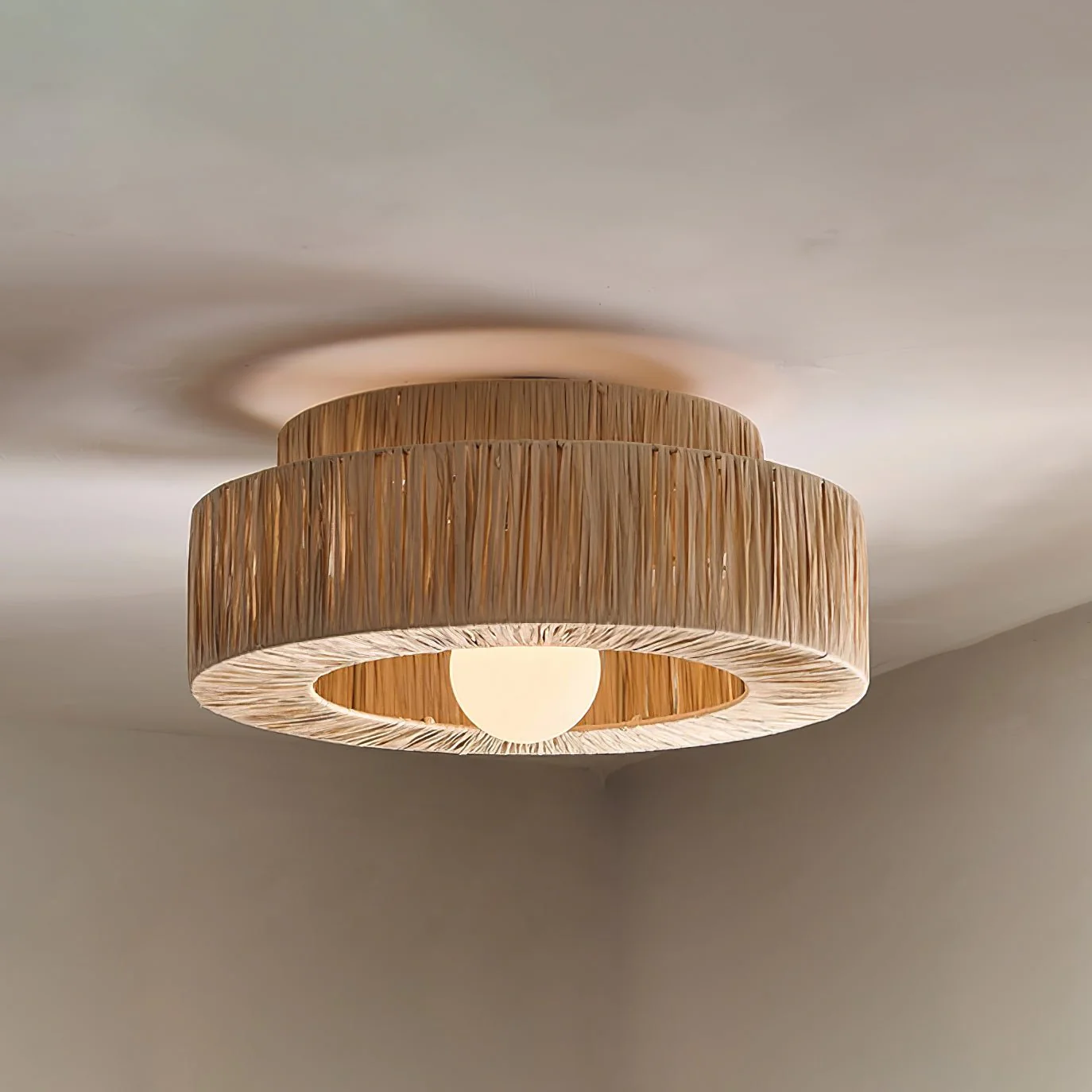 Ilthean Natural Straw Art Ceiling Lamp - Image 27