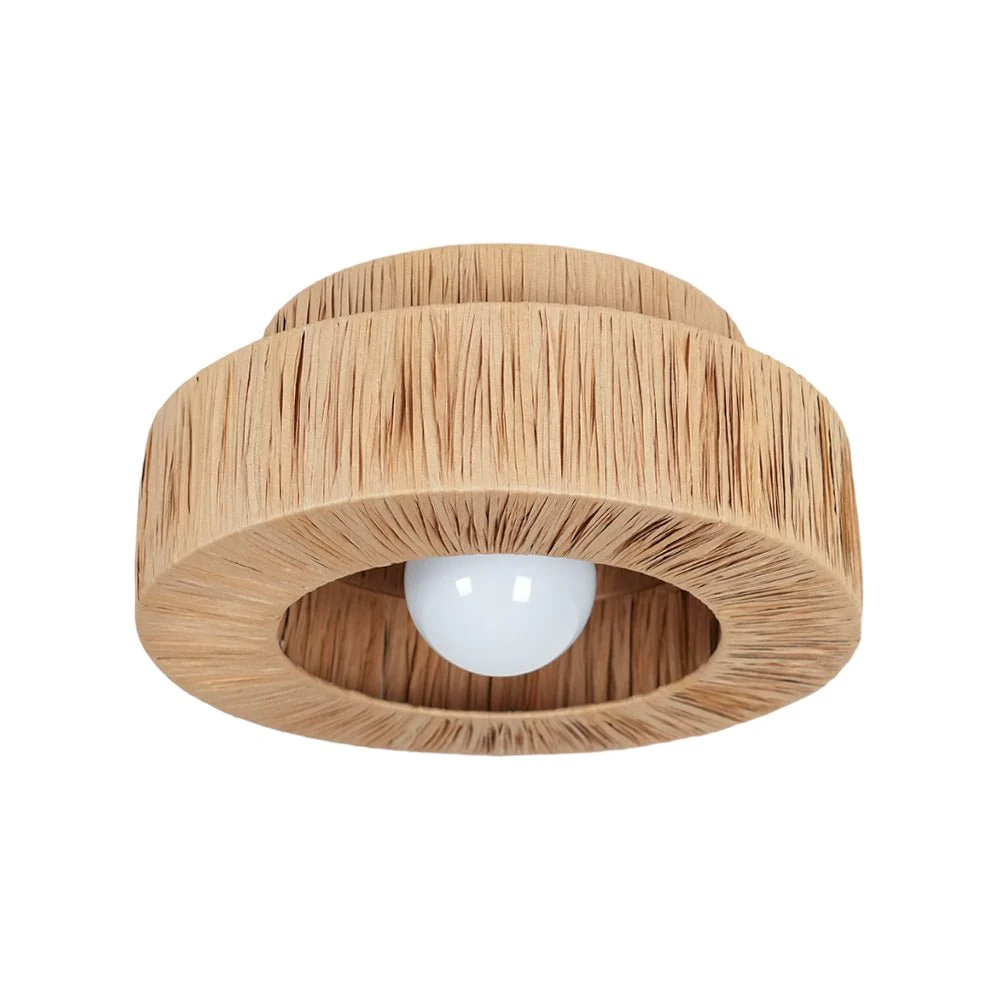 Ilthean Natural Straw Art Ceiling Lamp - Image 3