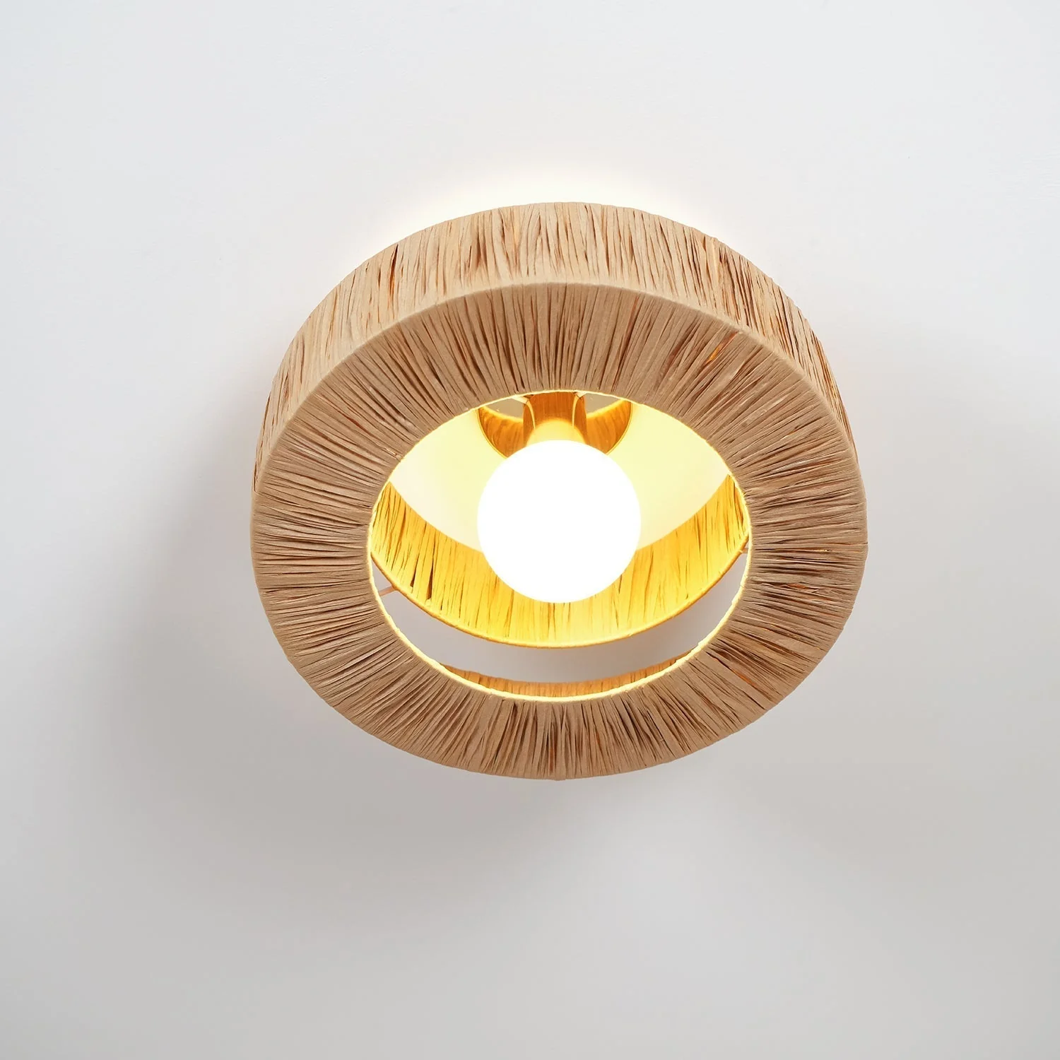Ilthean Natural Straw Art Ceiling Lamp - Image 5