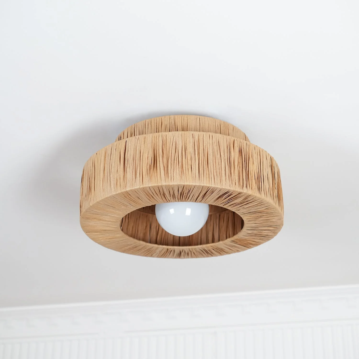 Ilthean Natural Straw Art Ceiling Lamp - Image 9