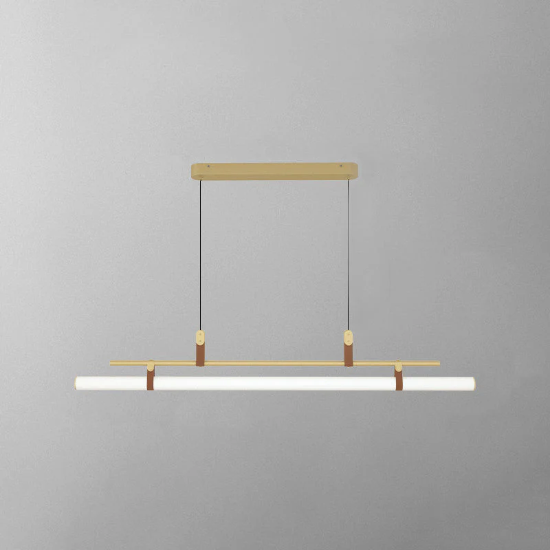 Inari Modern Linear Metal Pendant Light,Black/Gold - Image 10