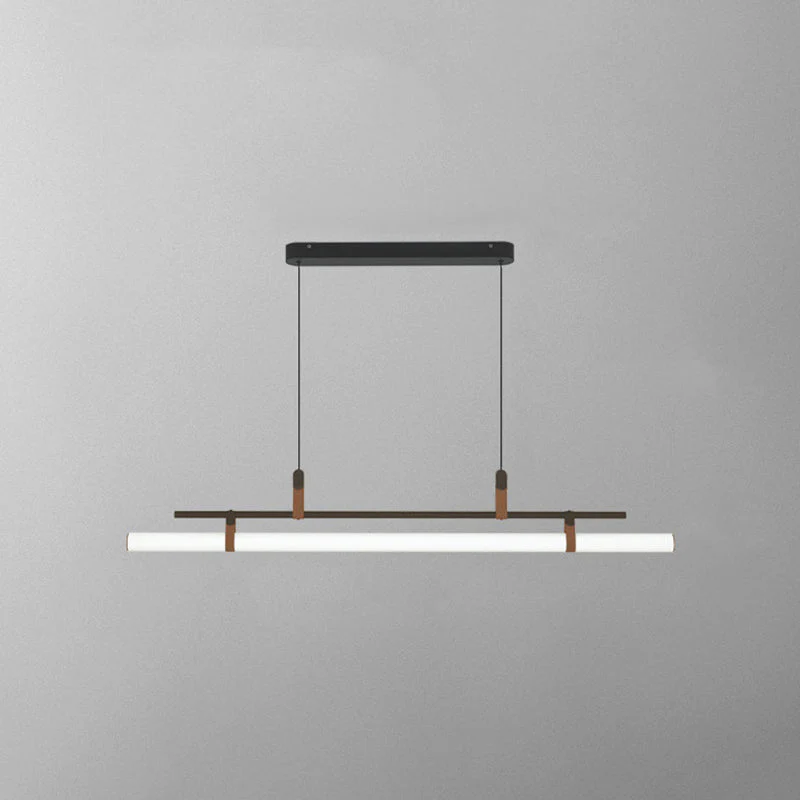 Inari Modern Linear Metal Pendant Light,Black/Gold - Image 12