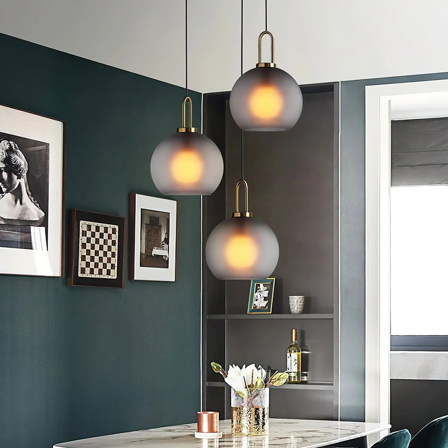 Iona Contemporary Glass Pendant Light - Image 2