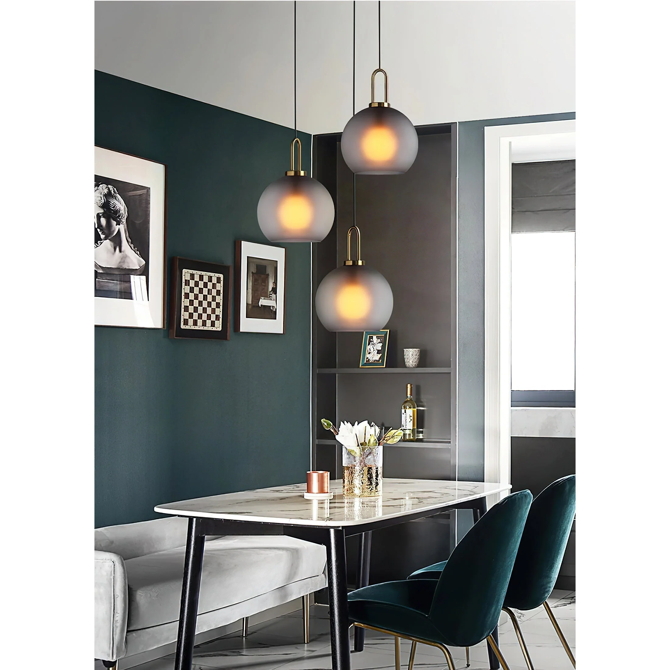 Iona Contemporary Glass Pendant Light - Image 23