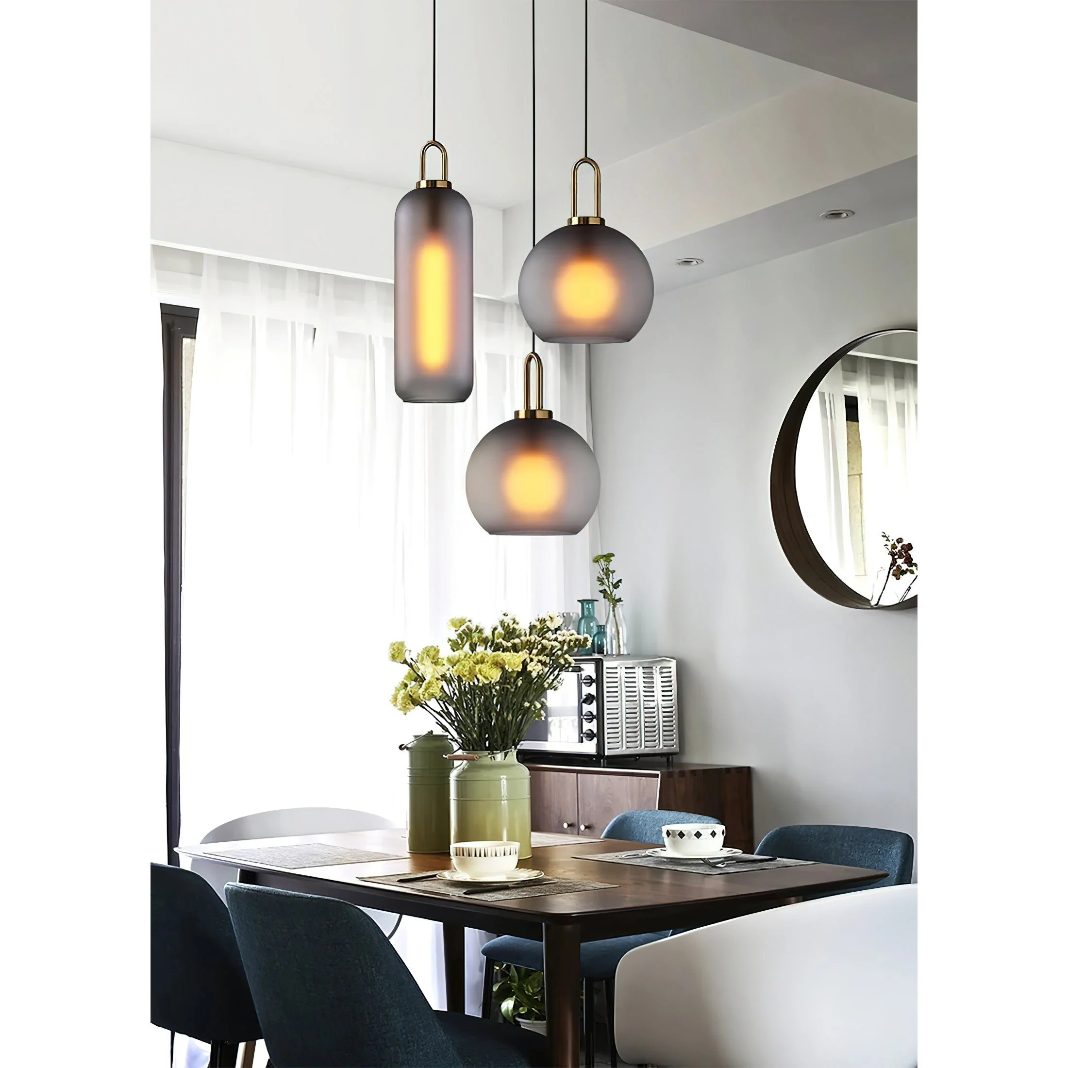Iona Contemporary Glass Pendant Light - Image 25