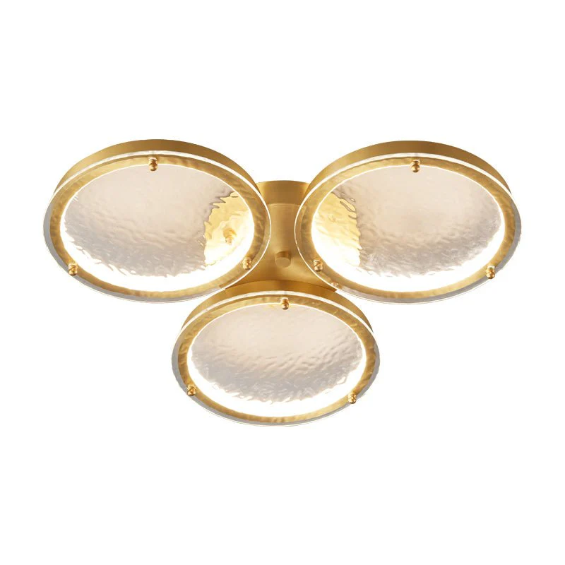 Itale Unique Rings Golden Brass Glass Ceiling Light - Image 6