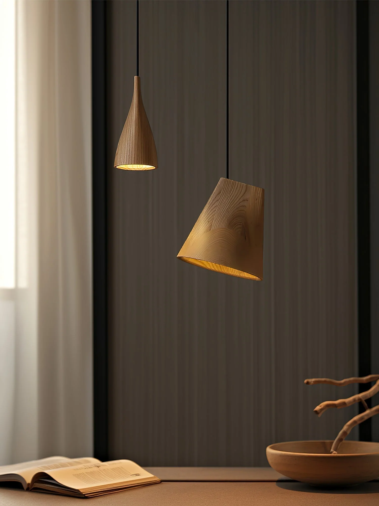 Ivarara Asymmetrical Wood Pendant Light - Image 104