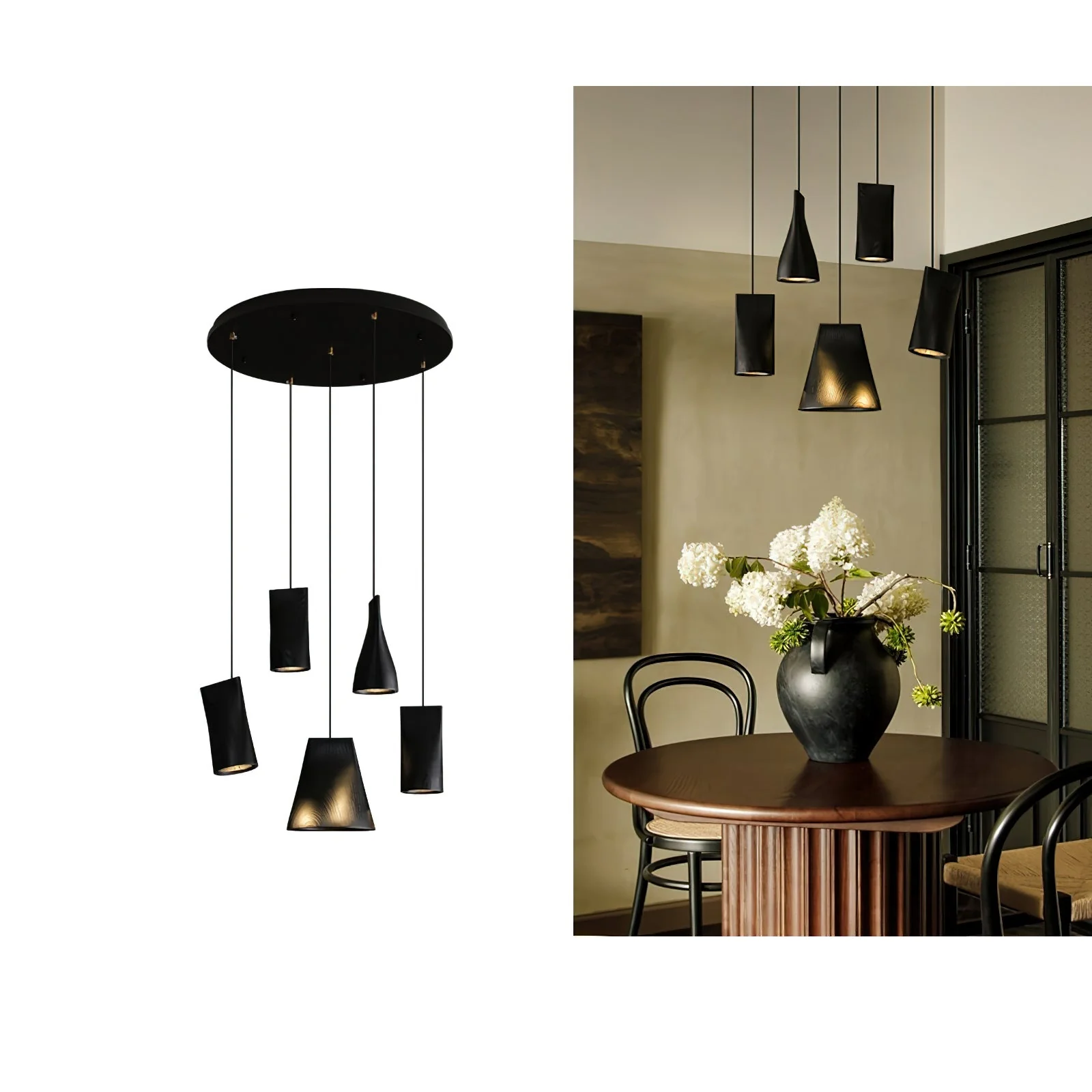 Ivarara Asymmetrical Wood Pendant Light - Image 122