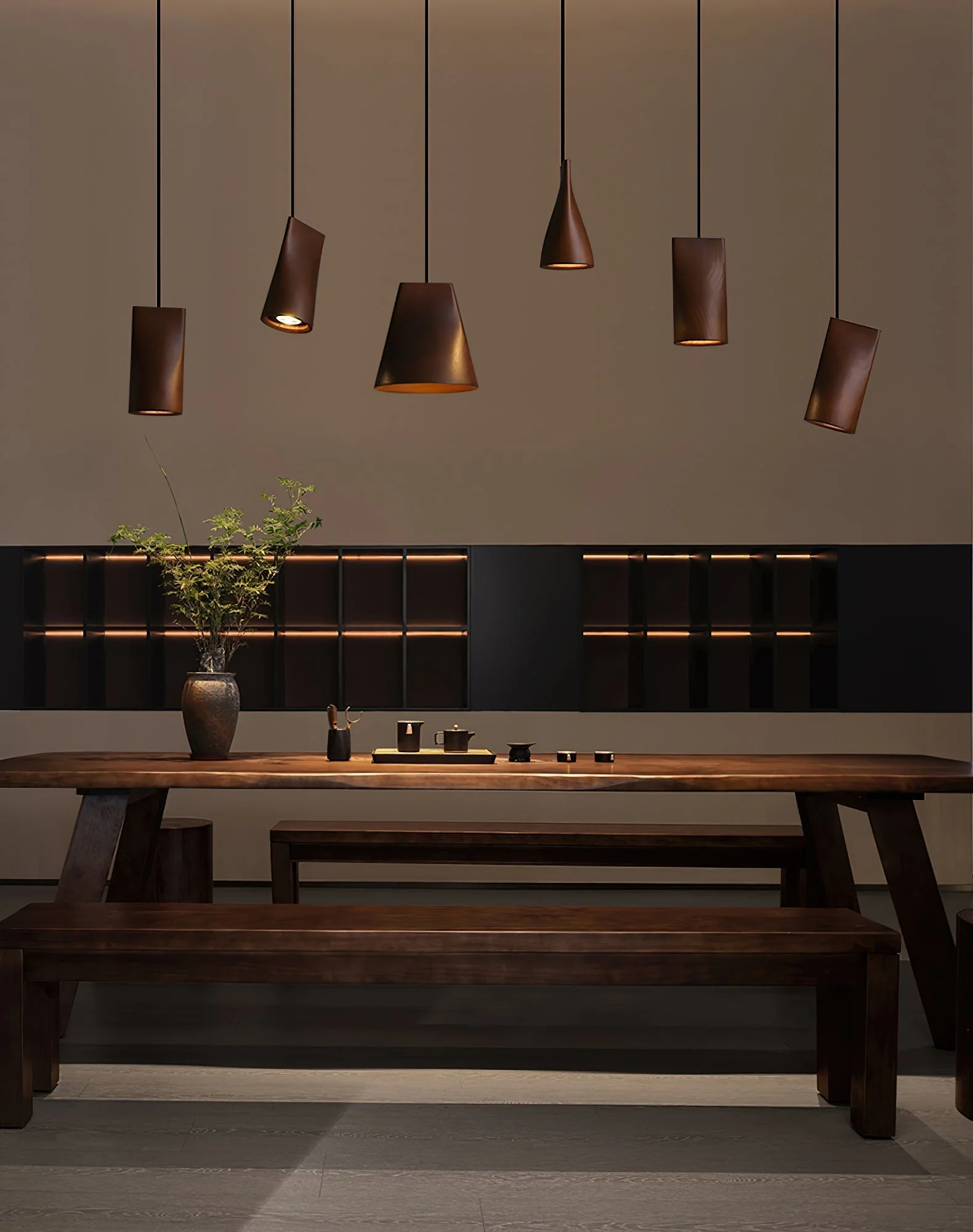 Ivarara Asymmetrical Wood Pendant Light - Image 125