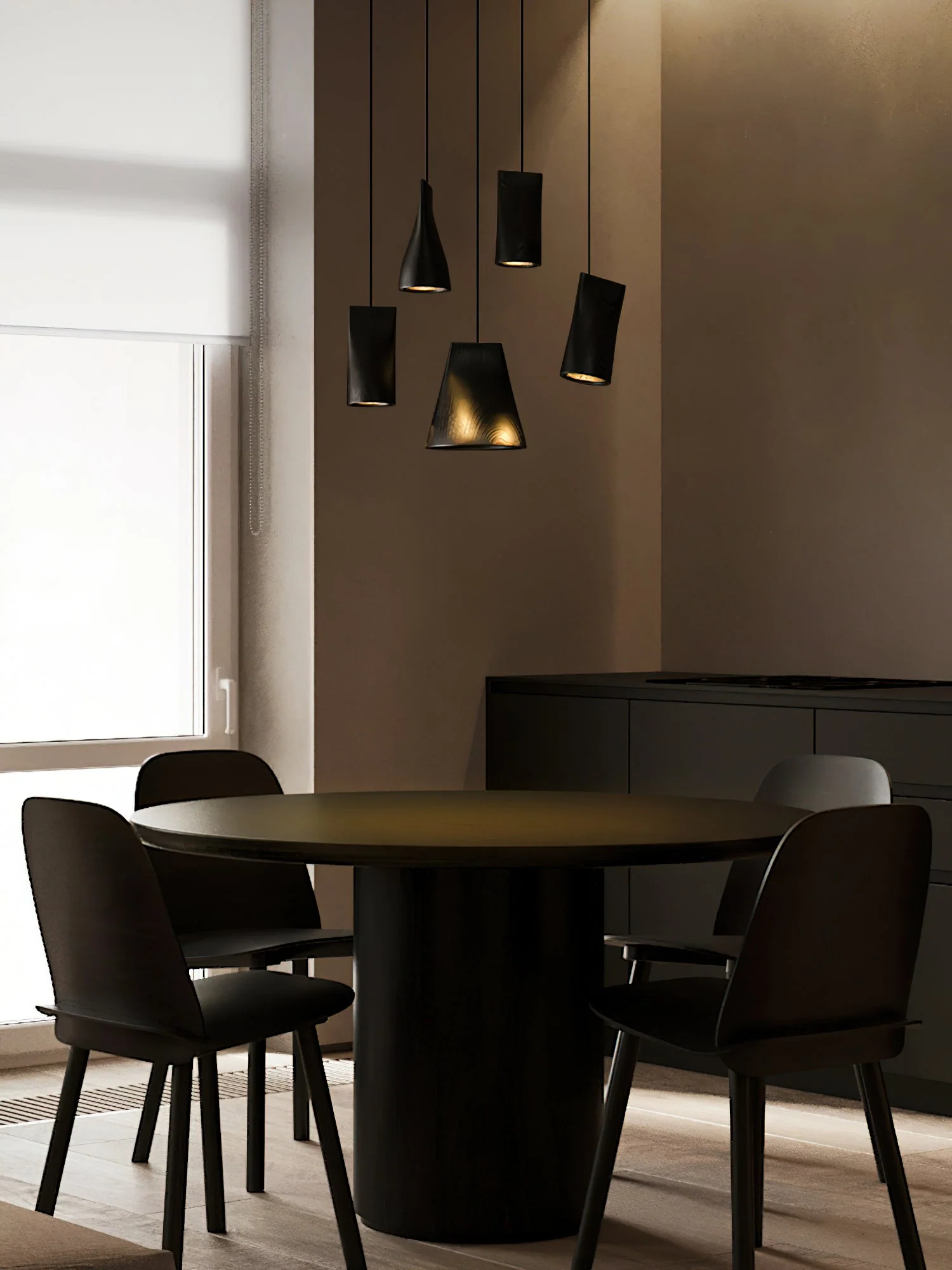 Ivarara Asymmetrical Wood Pendant Light - Image 126