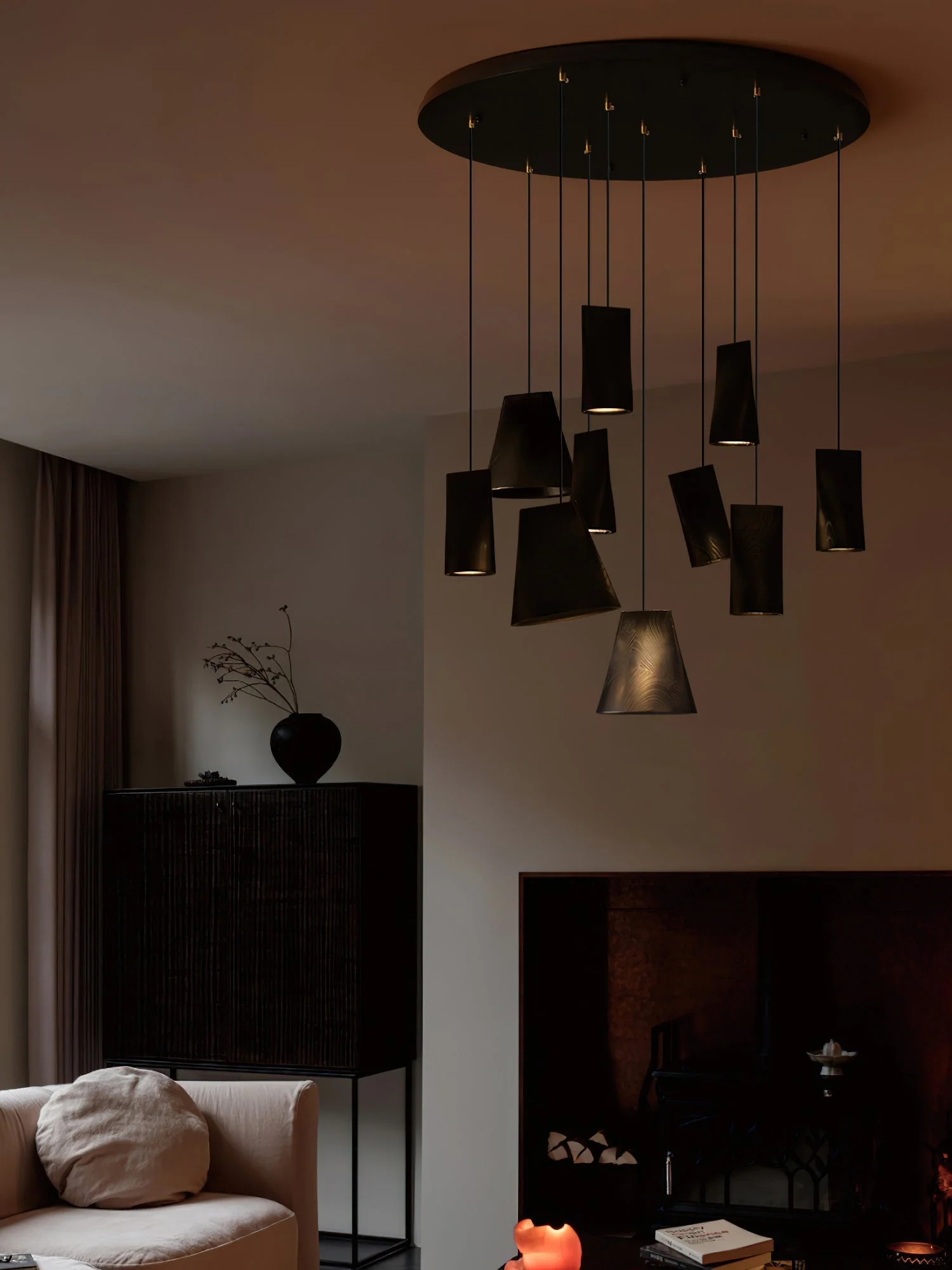 Ivarara Asymmetrical Wood Pendant Light - Image 17