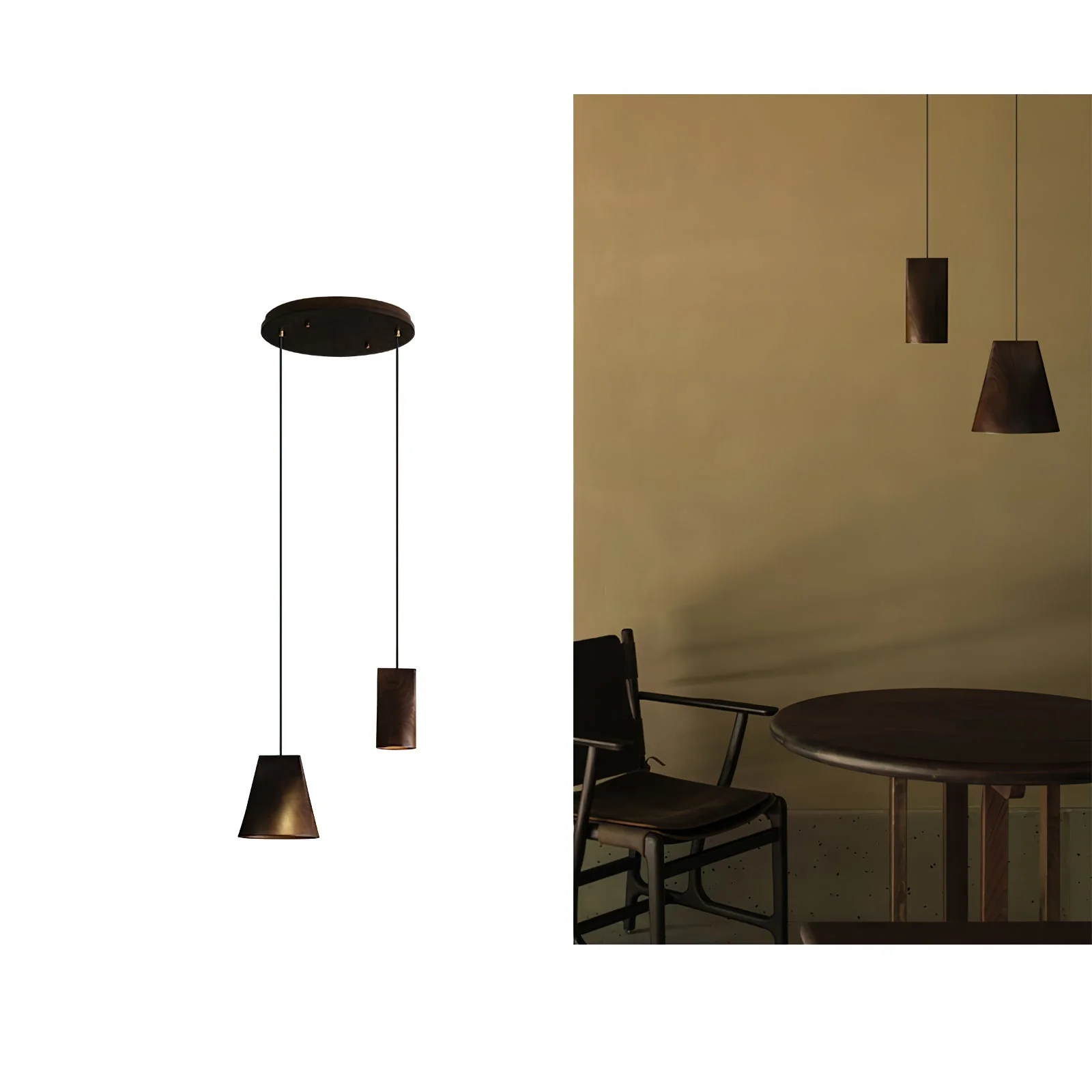 Ivarara Asymmetrical Wood Pendant Light - Image 26