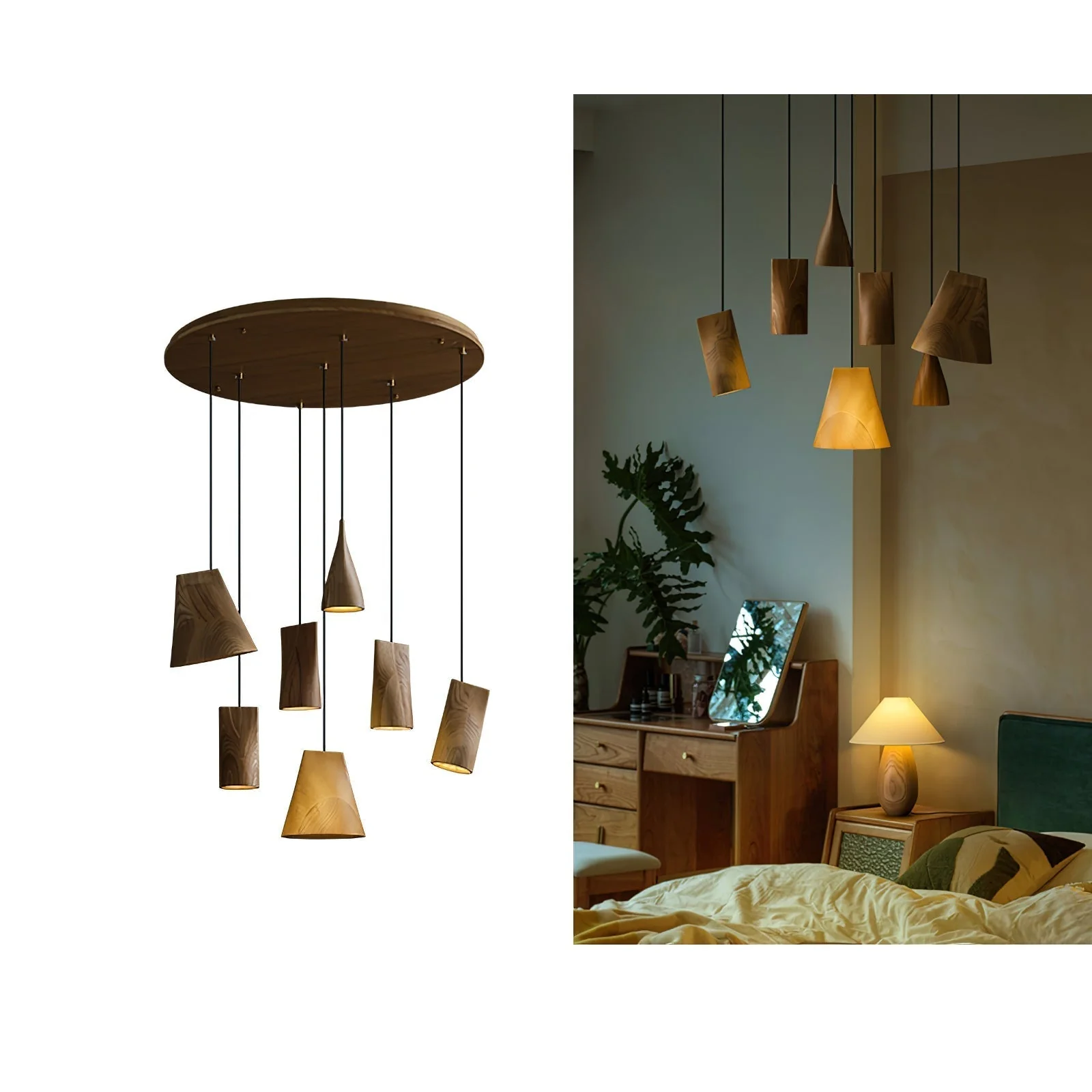 Ivarara Asymmetrical Wood Pendant Light - Image 29