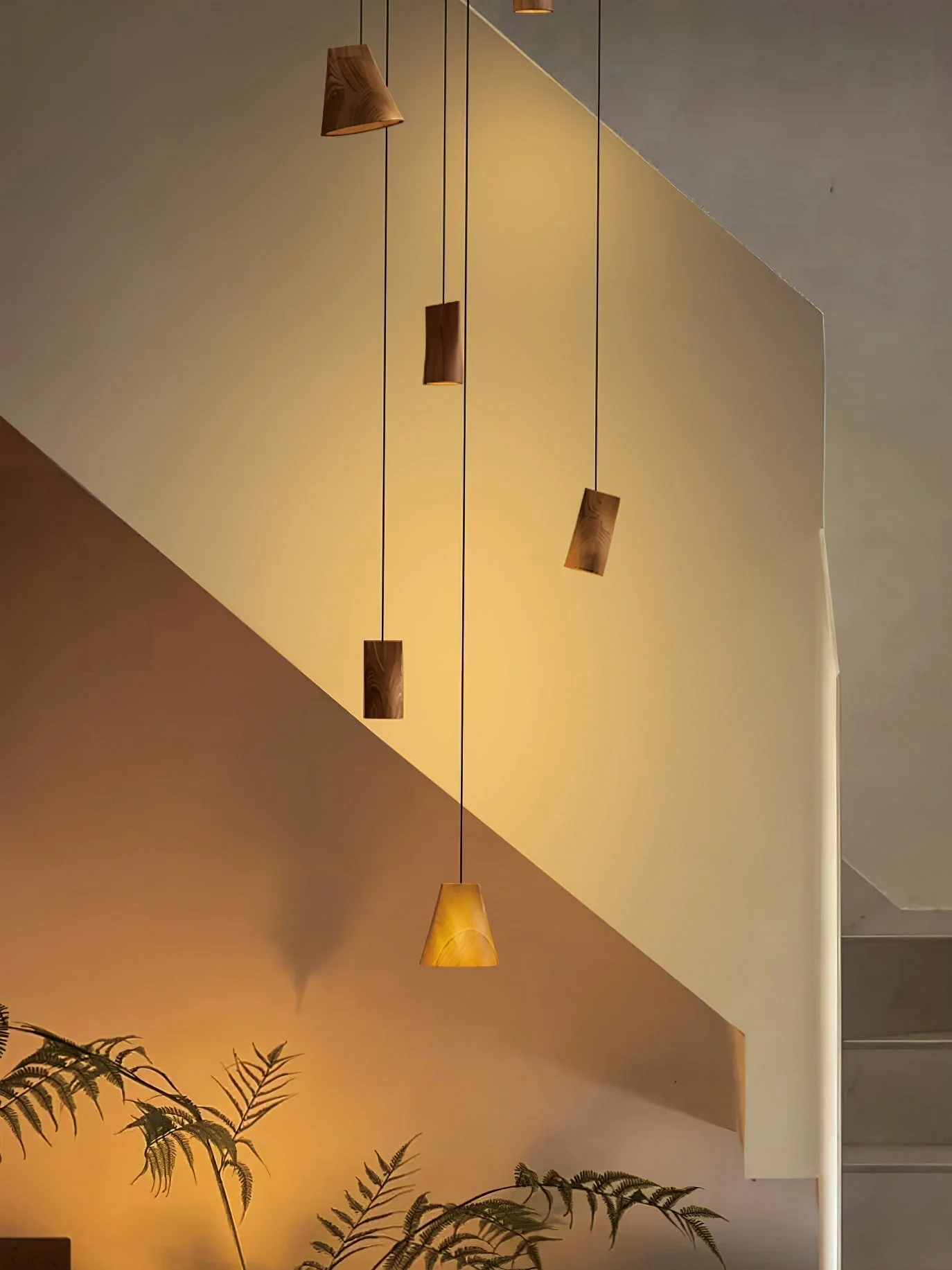 Ivarara Asymmetrical Wood Pendant Light - Image 3