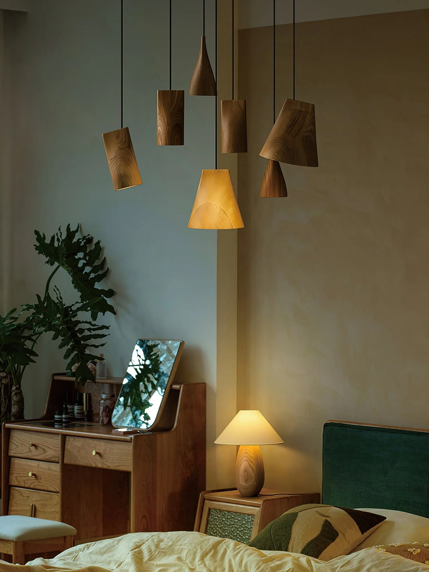 Ivarara Asymmetrical Wood Pendant Light - Image 5