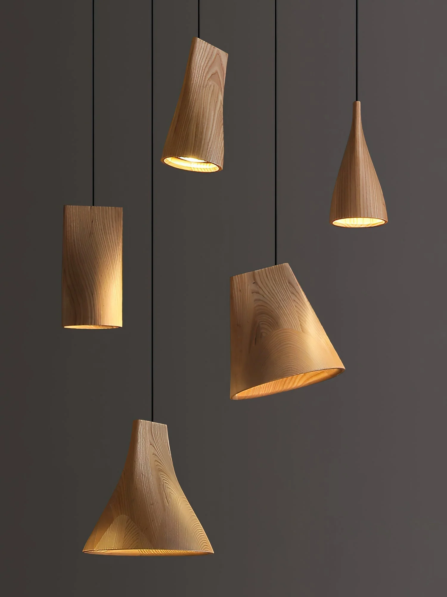 Ivarara Asymmetrical Wood Pendant Light - Image 83