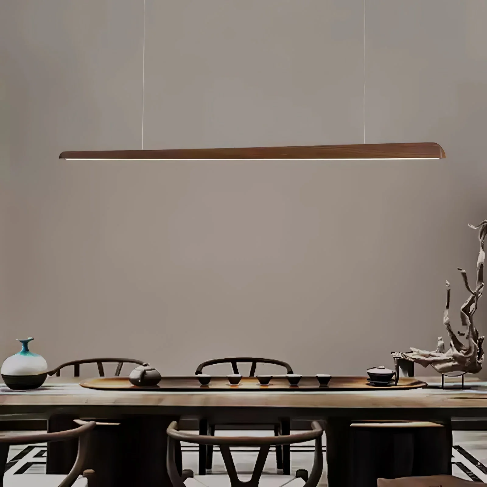Iveris Wood Minimalist Pendant Lamp - Image 4