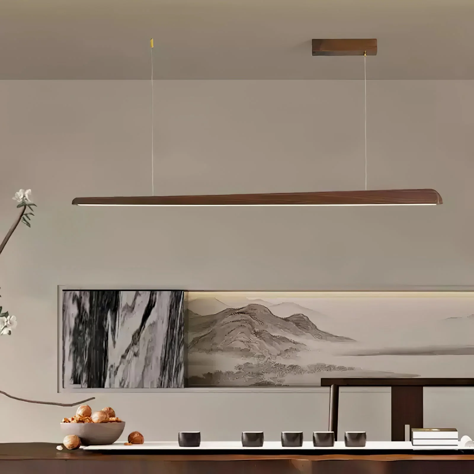 Iveris Wood Minimalist Pendant Lamp - Image 5