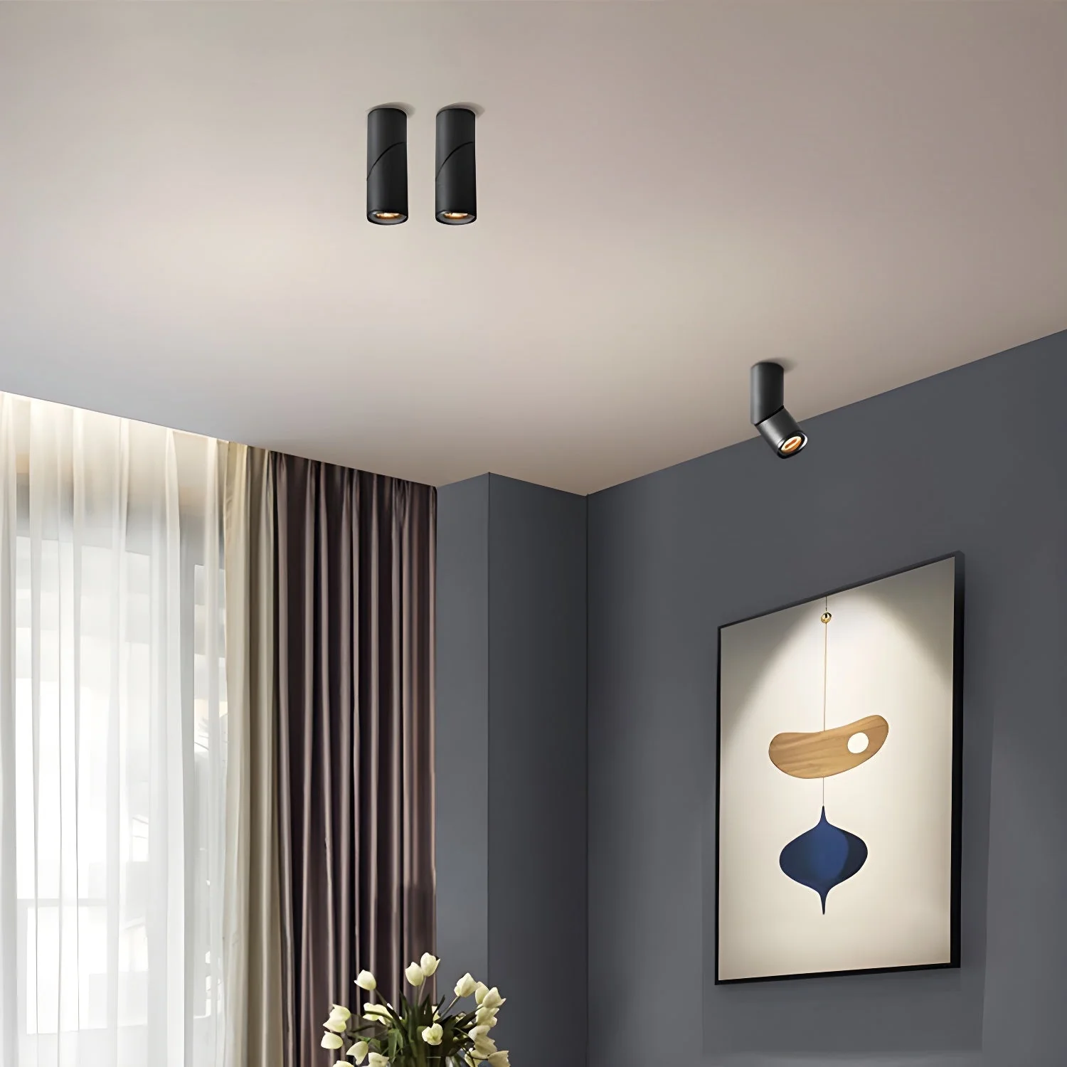 Ivinir Modern Minimalist Pivot Surface Downlight Ceiling lamp - Image 8