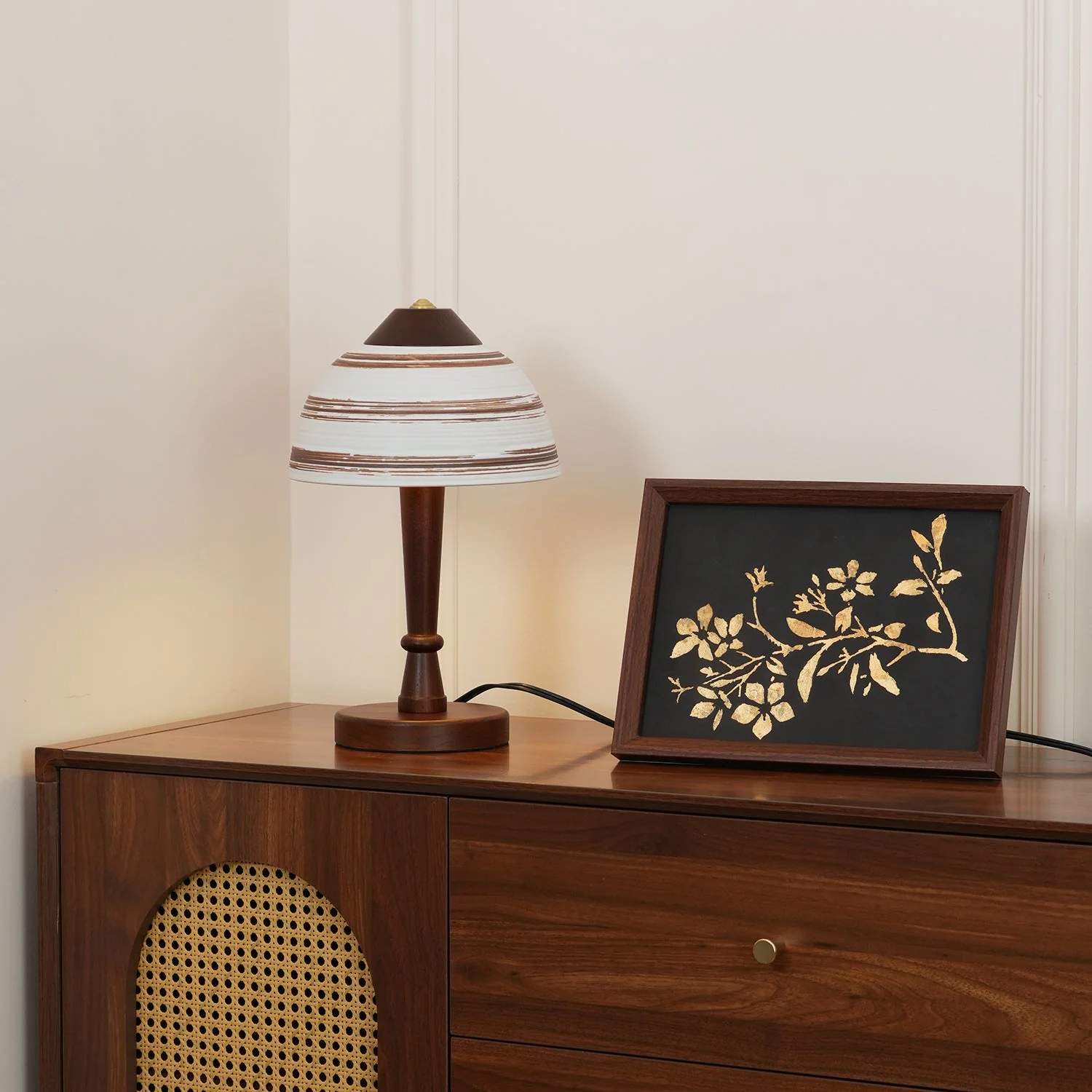 Japanese Farmhouse Wood Table Lamp - Image 8