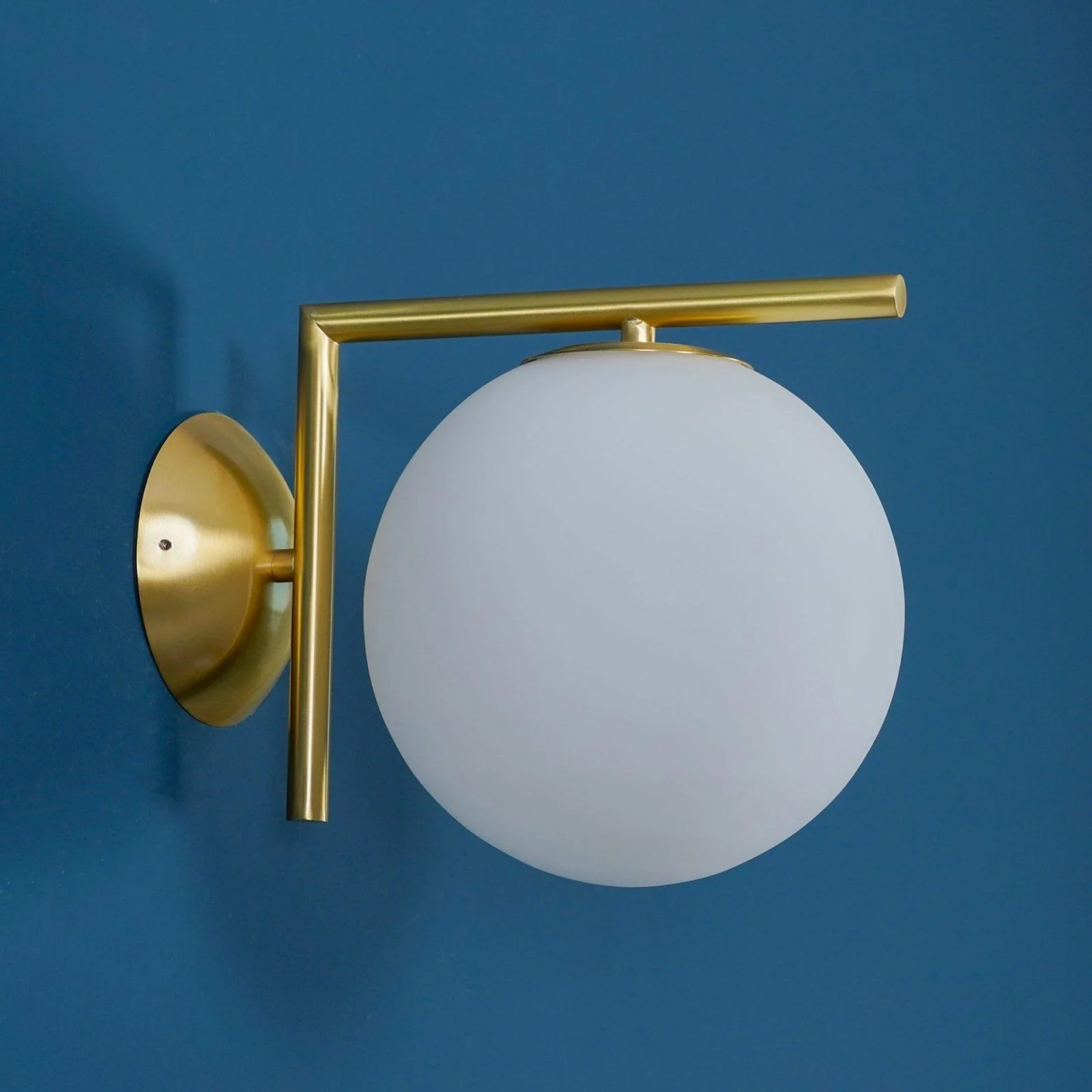 Joanna Modern Minimalist Opal Blown Glass Wall Lamp - Image 14