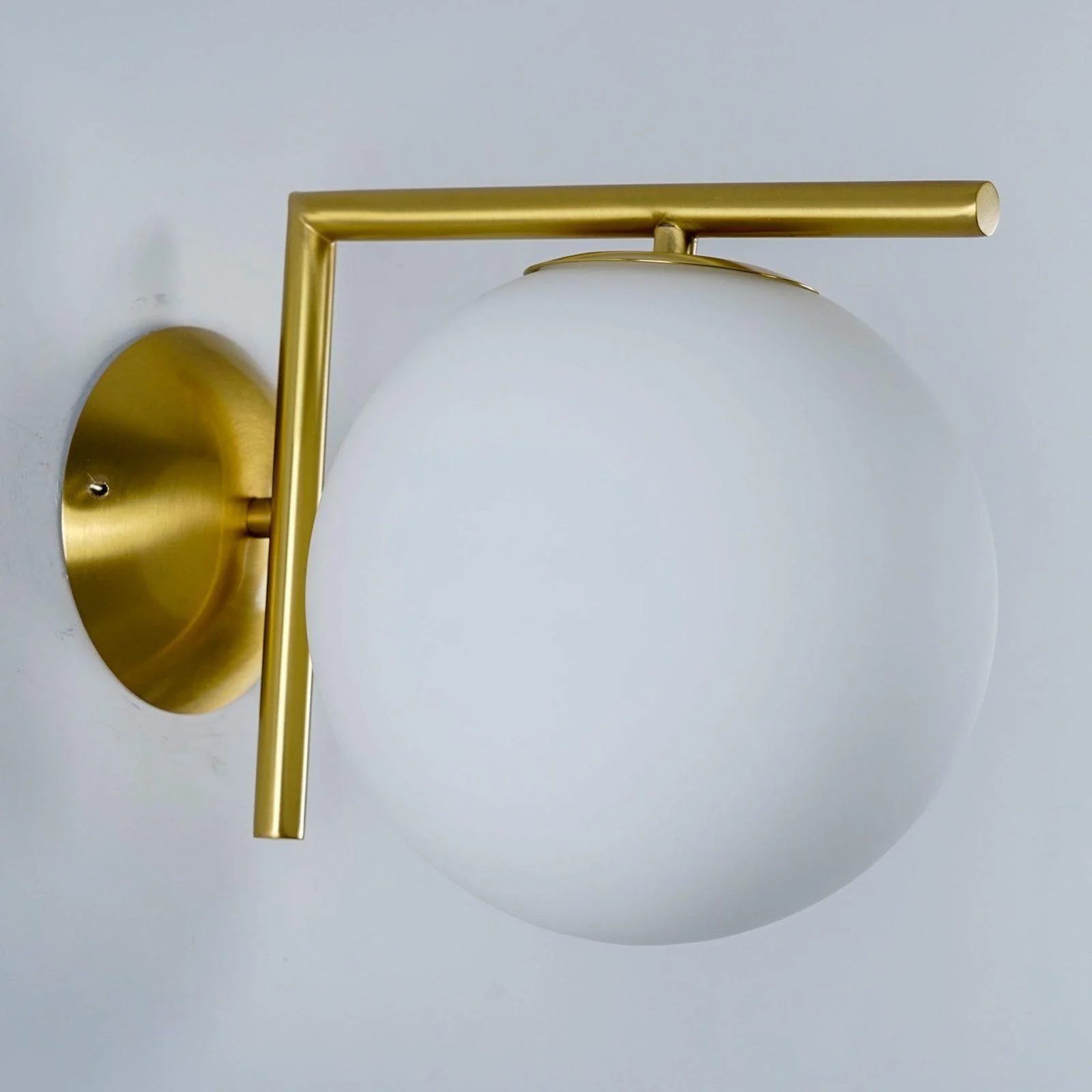 Joanna Modern Minimalist Opal Blown Glass Wall Lamp - Image 18