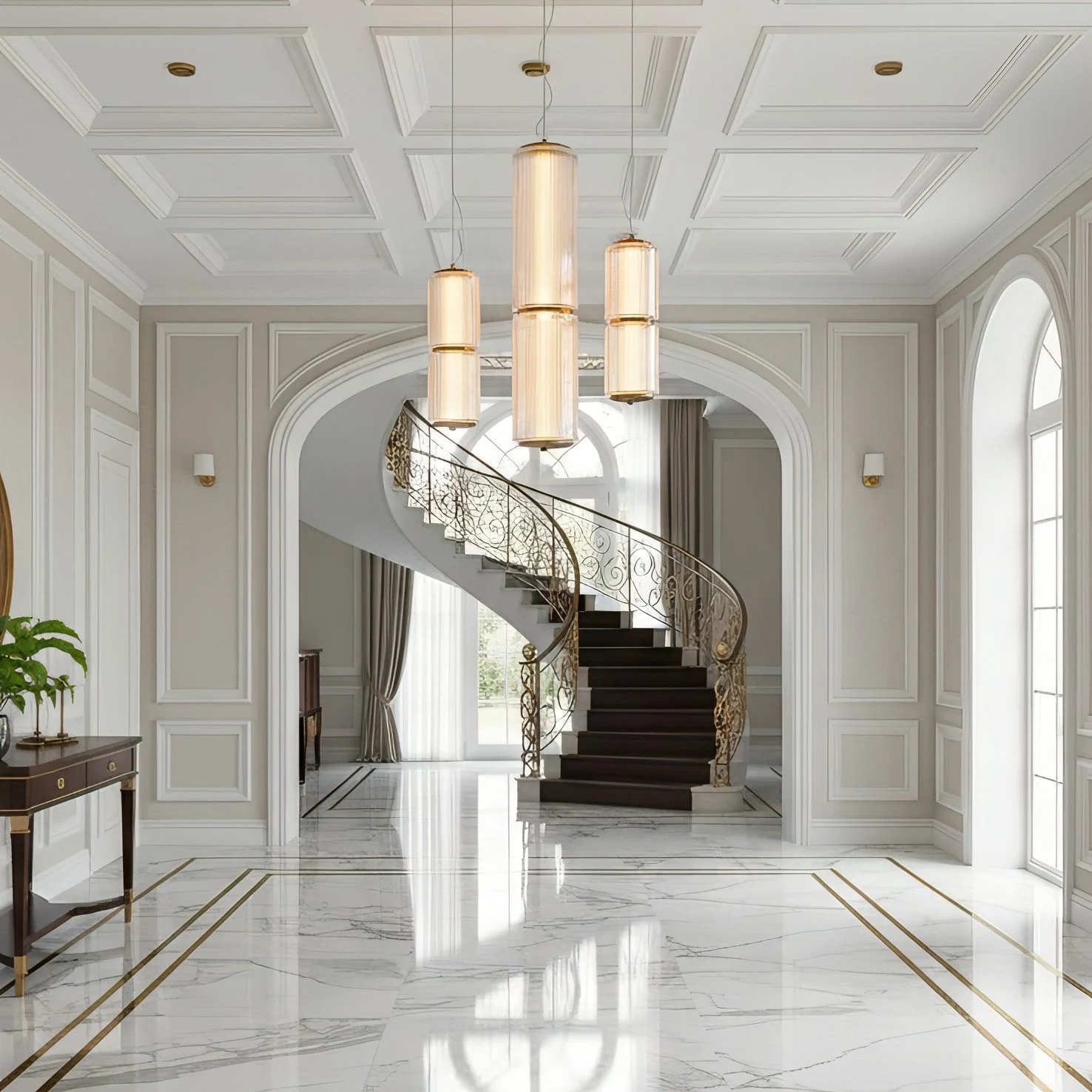 Jorvino Modern Glass Pendant Light - Image 6
