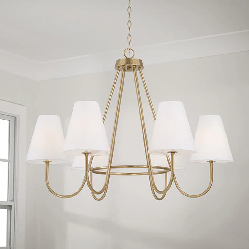 Julia Contemporary Brass Chandelier - Image 11