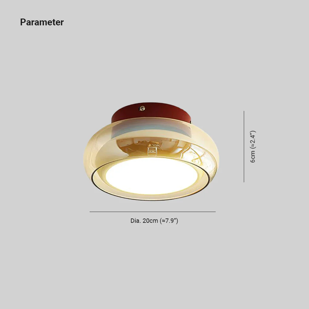 June Retro Glass Flush Mount Ceiling Light - Image 3