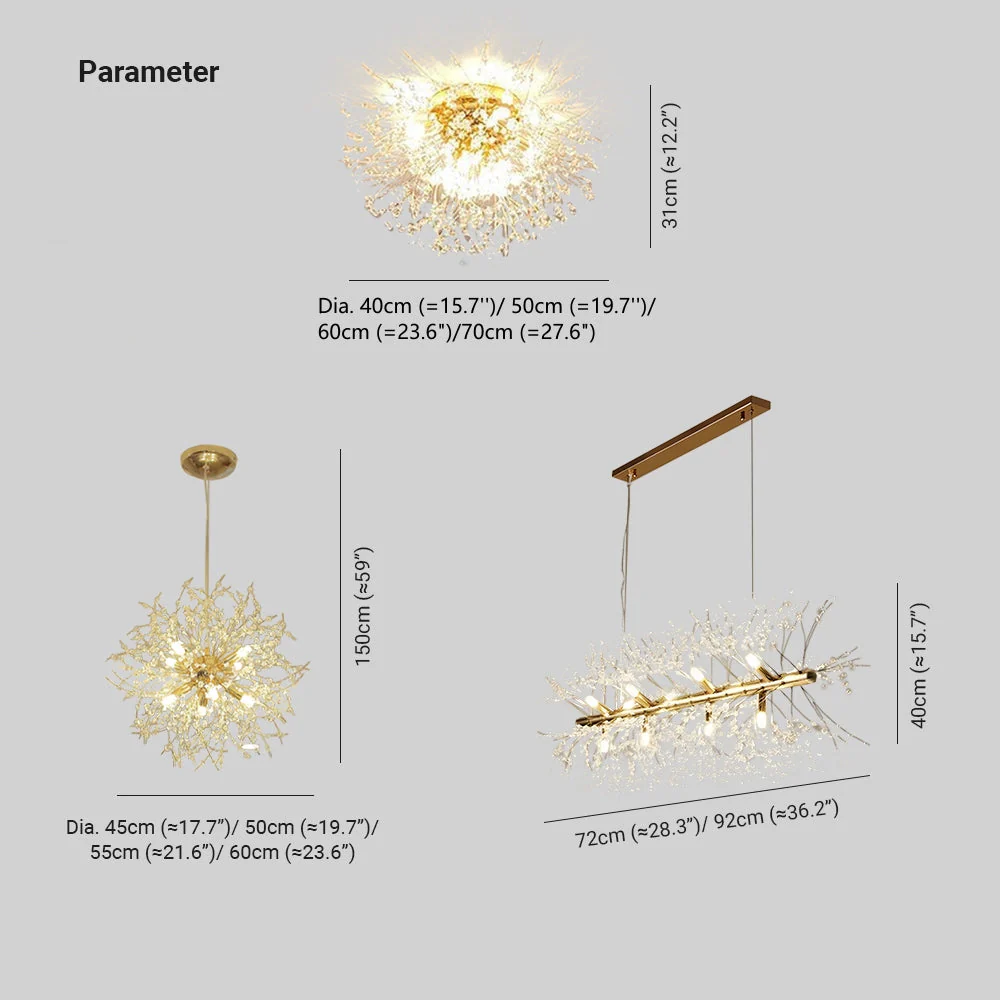 Kalia Vintage Pendant Light Dandelion firework - Image 4