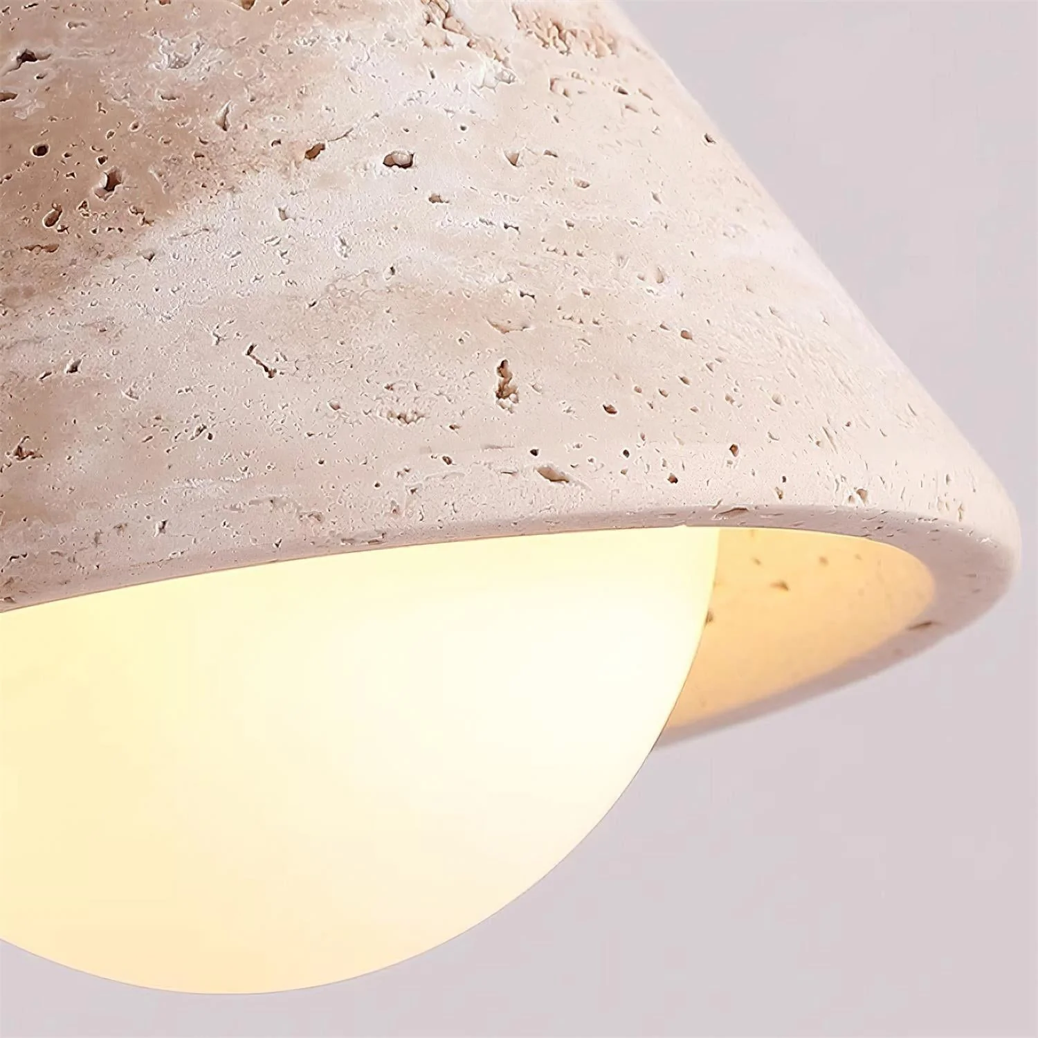 Kayla Wabi-Sabi Travertine Ceiling Light - Image 9