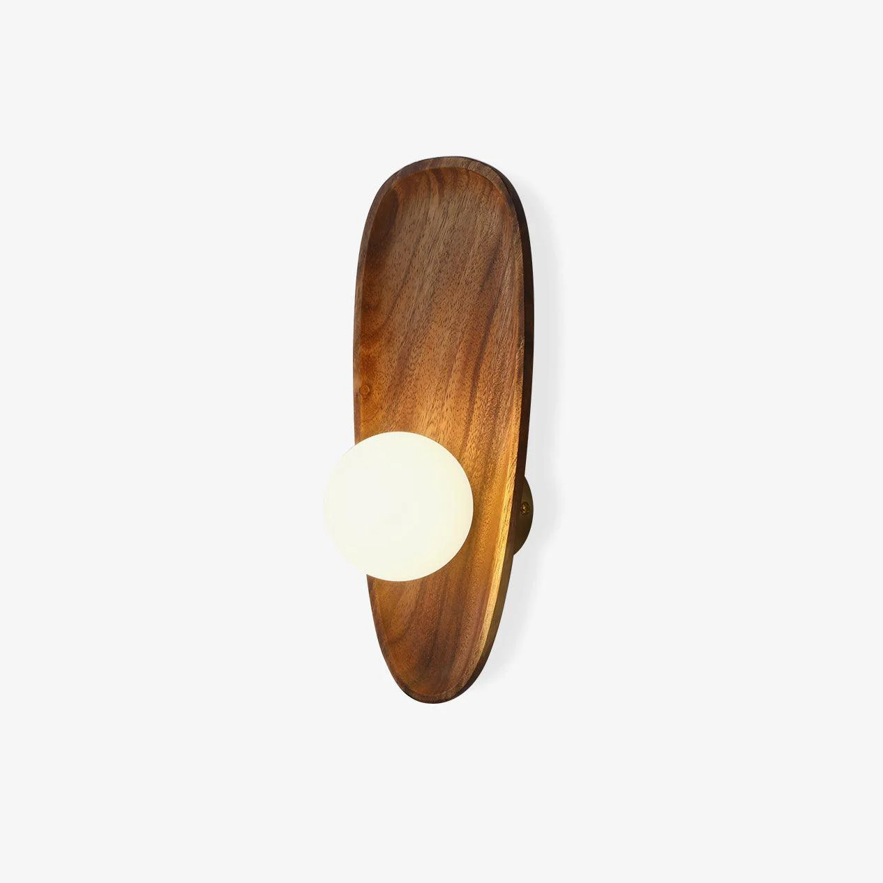 Keith Modern Minimalist Wood Glass Wall Lamp