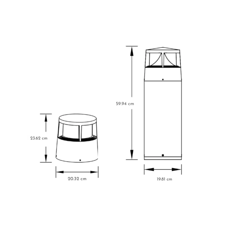 Kenway LED Bollard Minimalist Outdoor Pathway Lights - Image 4