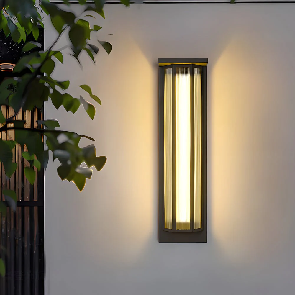 Keway Rectangular Transparent Outdoor Wall Lights
