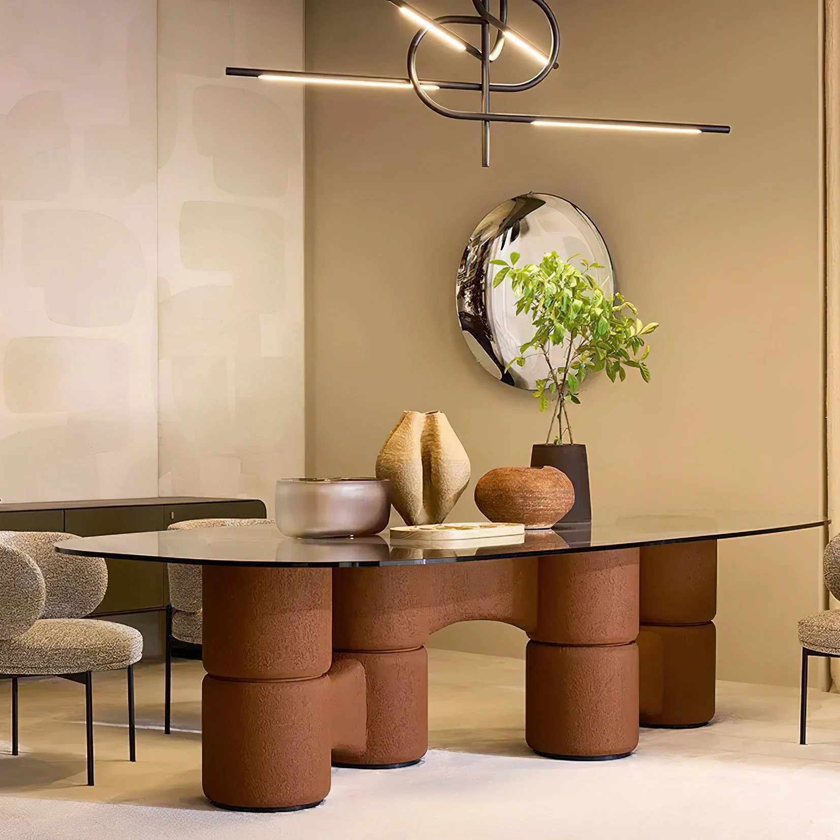 Key Contemporary Brass Chandelier - Image 4