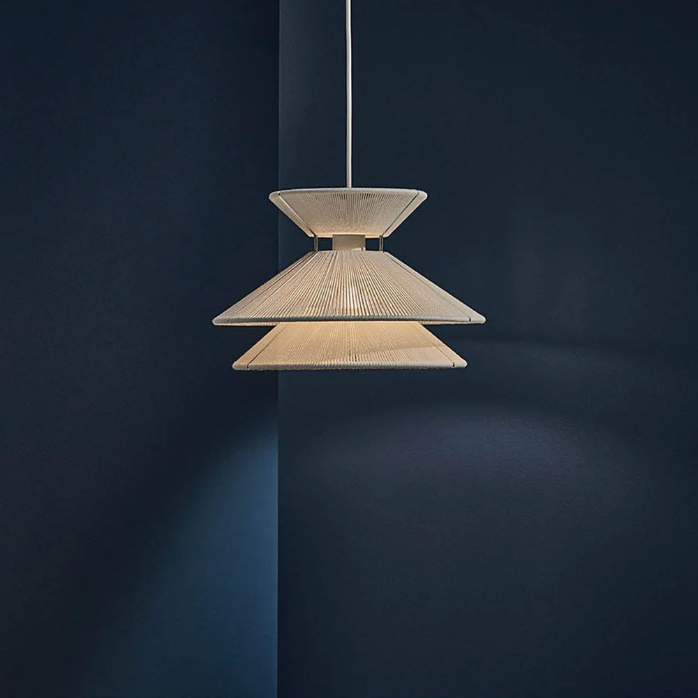 Kiku Wabi-Sabi Cotton Thread Pendant Light - Image 3