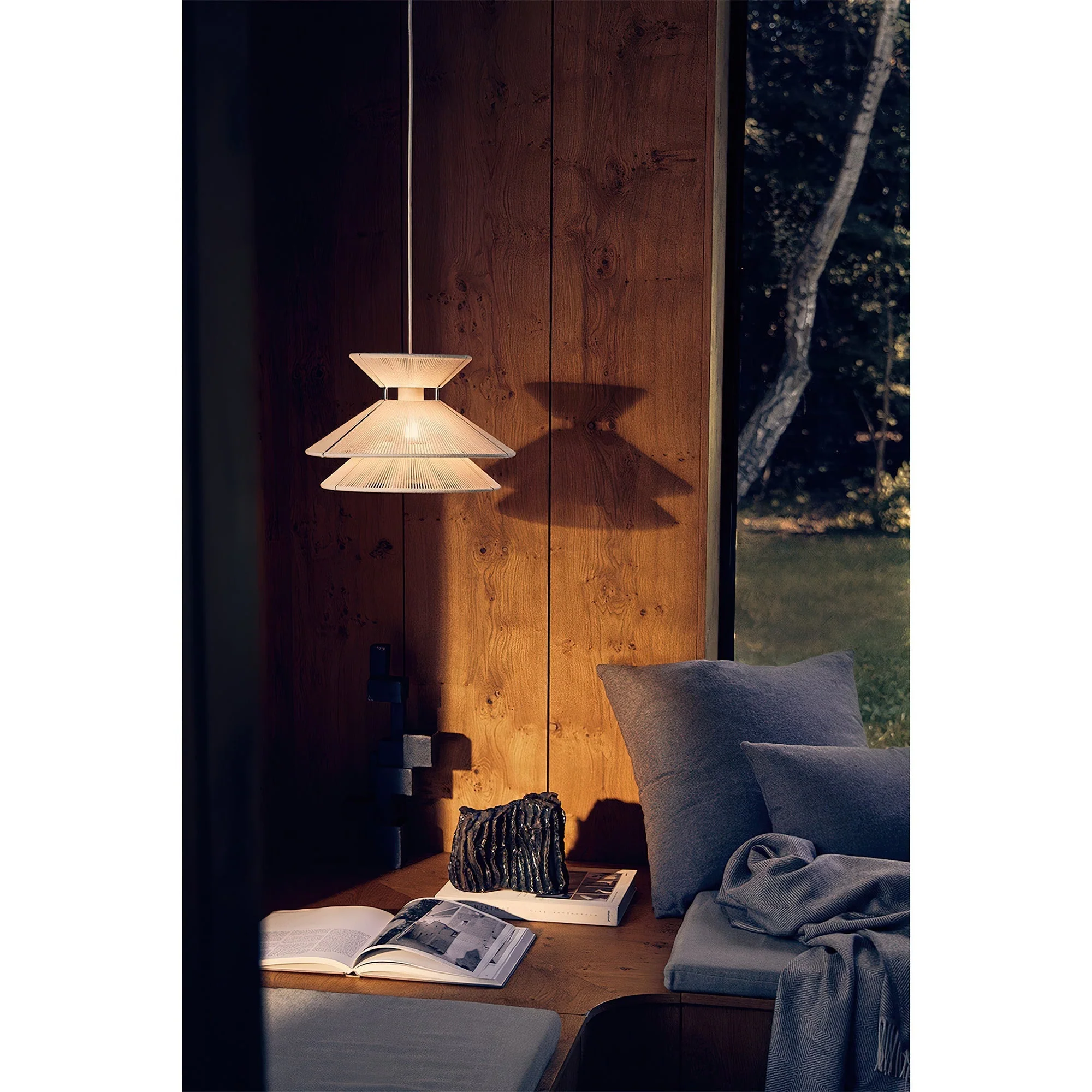 Kiku Wabi-Sabi Cotton Thread Pendant Light - Image 4