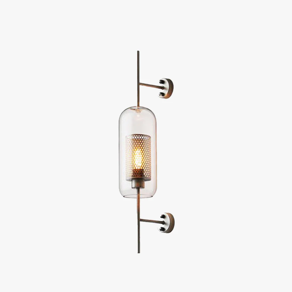 Kiri Industrial Classy Global Clear Glass Wall Lamp
