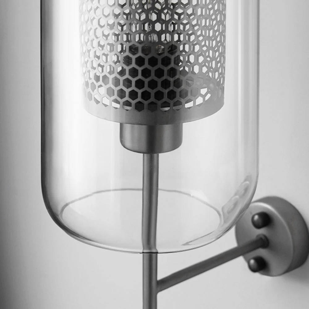 Kiri Industrial Classy Global Clear Glass Wall Lamp - Image 10