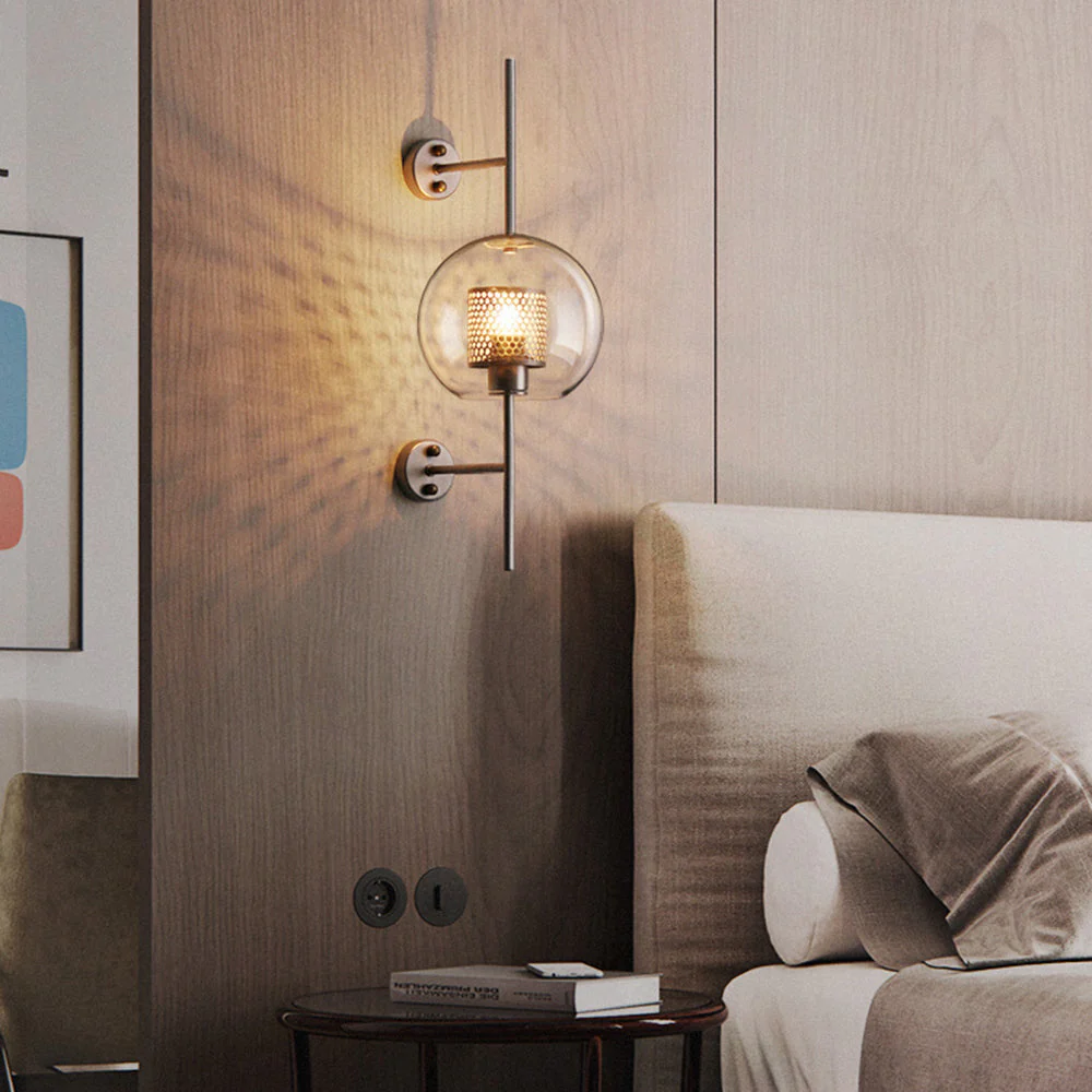 Kiri Industrial Classy Global Clear Glass Wall Lamp - Image 14